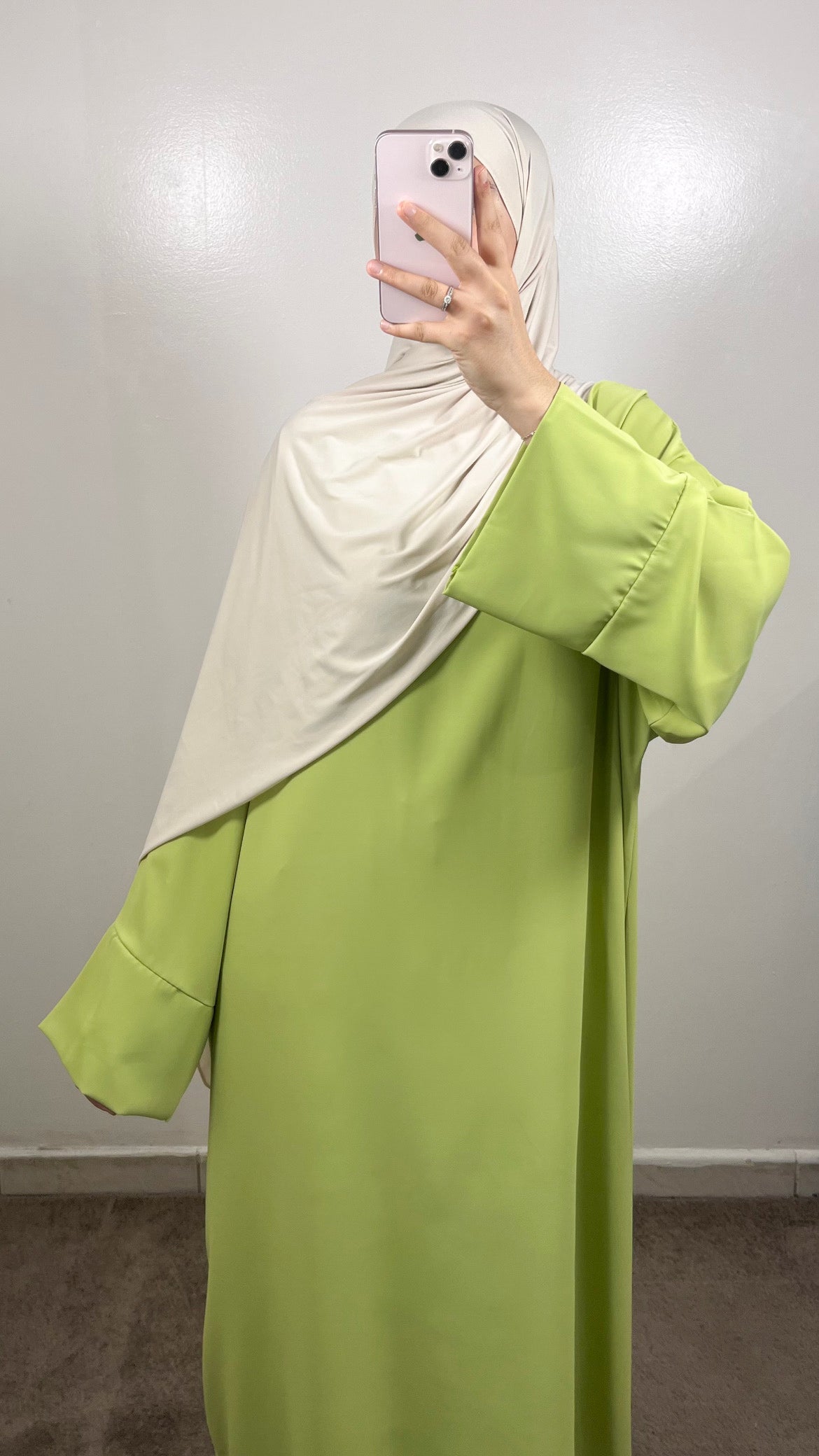 ABAYA HAWA VERT POMME