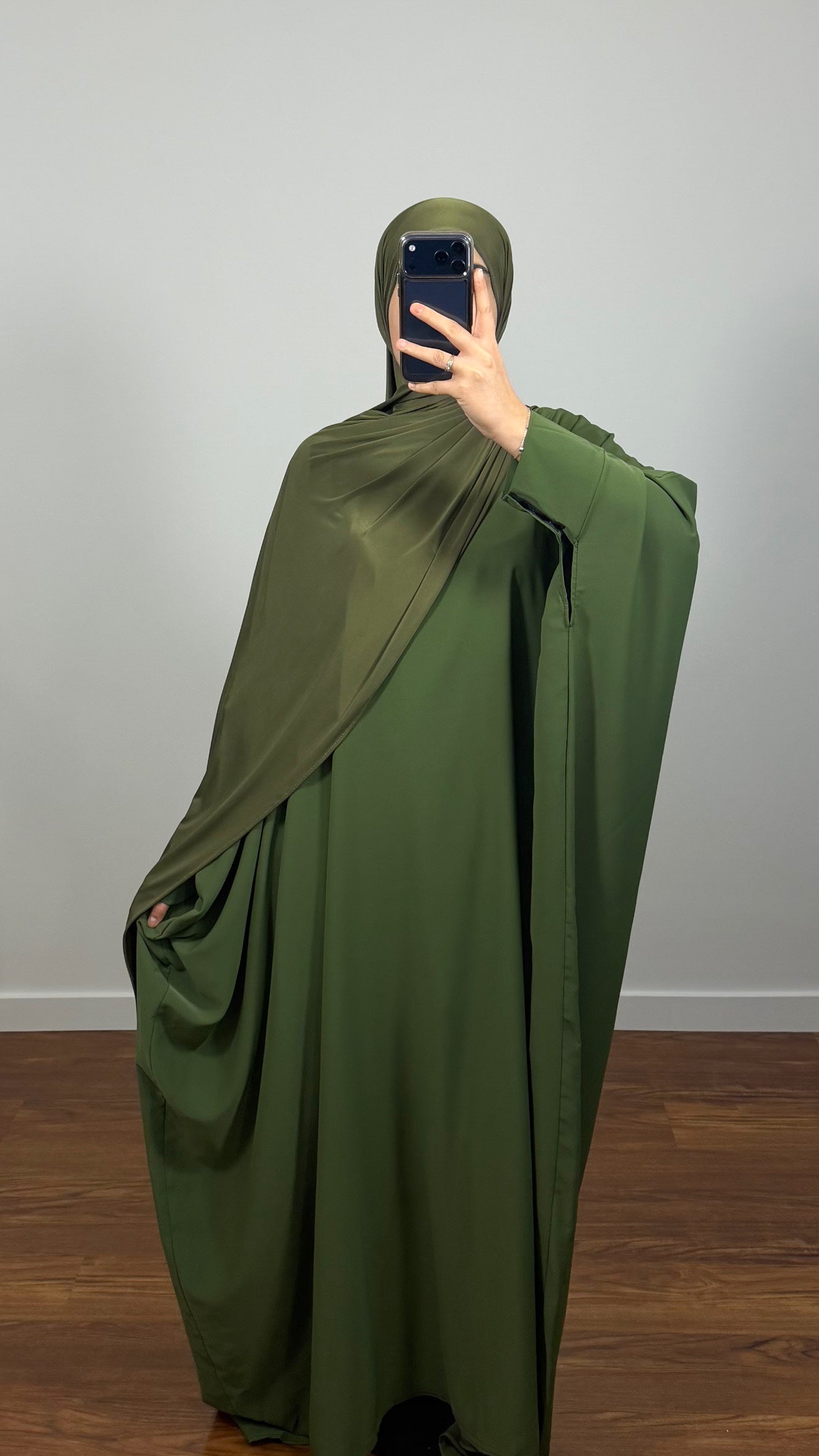 ABAYA FARASHA VERT KAKI