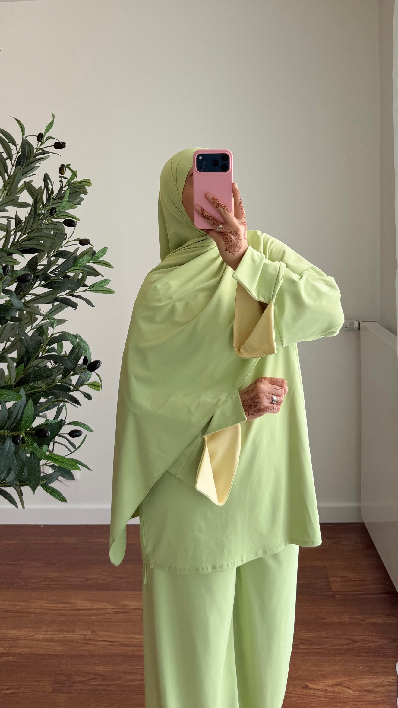 BURKINI SAYA 3 PIÈCES VERT D’EAU/JAUNE