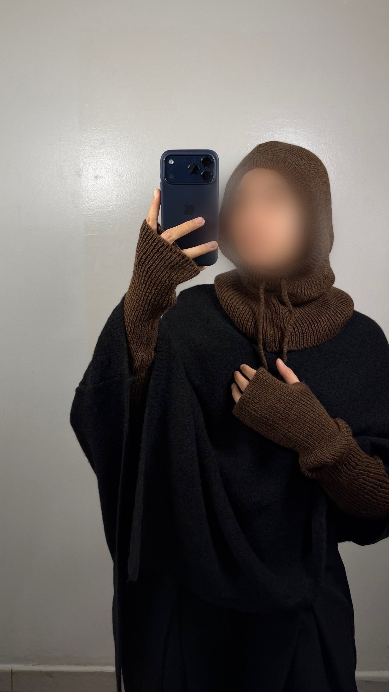 SET CAGOULE + MITAINES MARRON