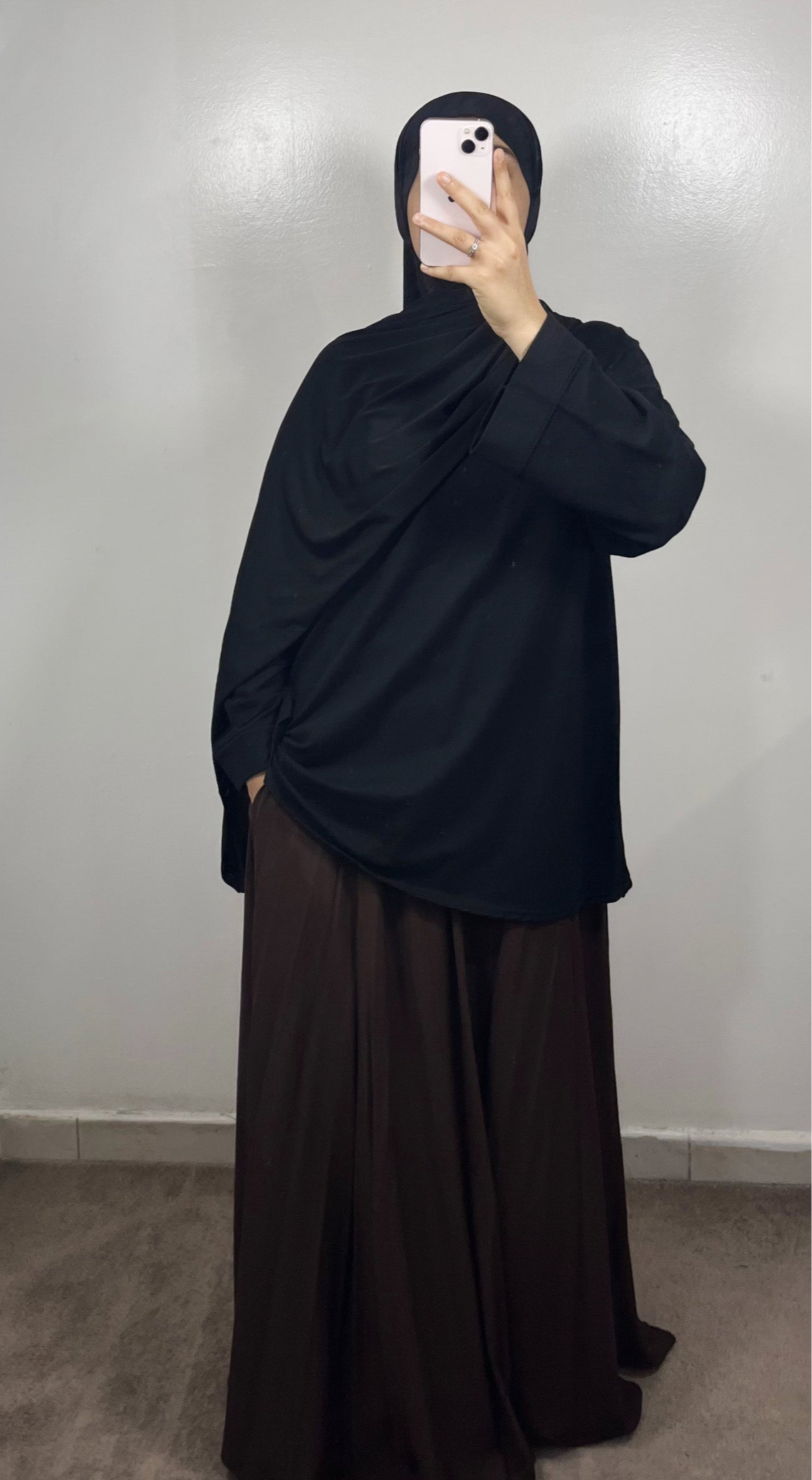 JUPE LONGUE MARRON CHOCOLAT