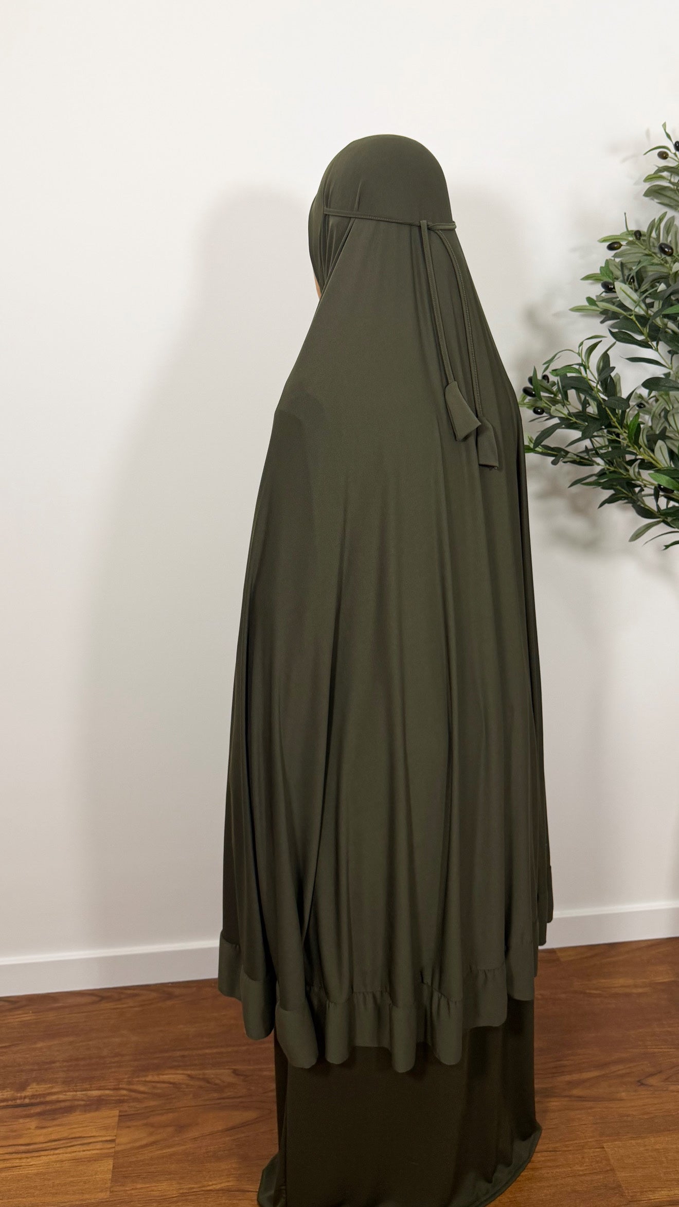 ENSEMBLE DE PRIÈRE MALAISIEN VERT KAKI EN JERSEY PREMIUM