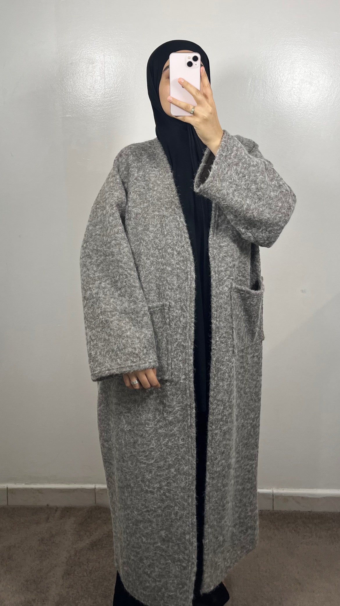 MANTEAU KIMONO LEA OVERSIZE GRIS