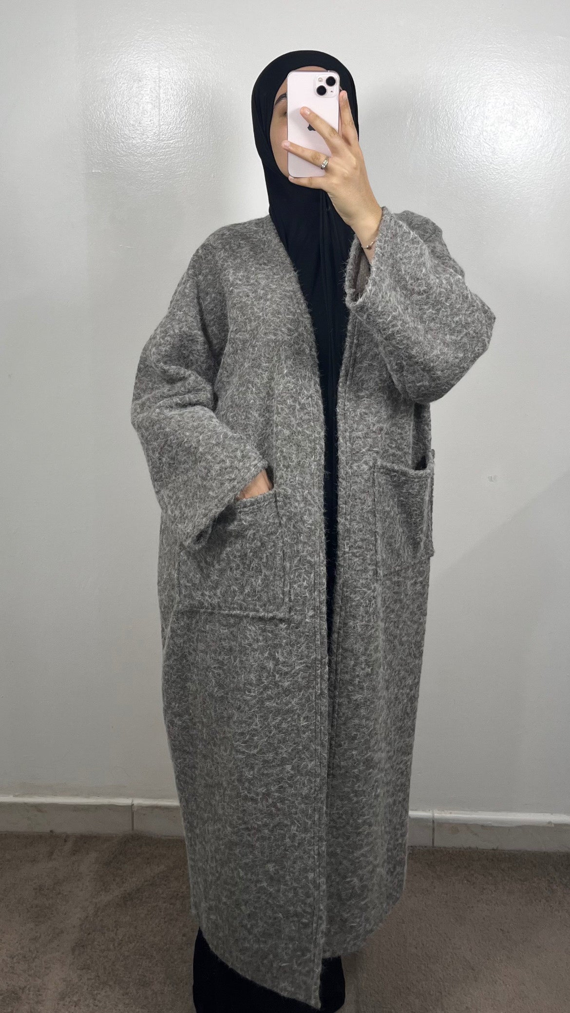MANTEAU KIMONO LEA OVERSIZE GRIS