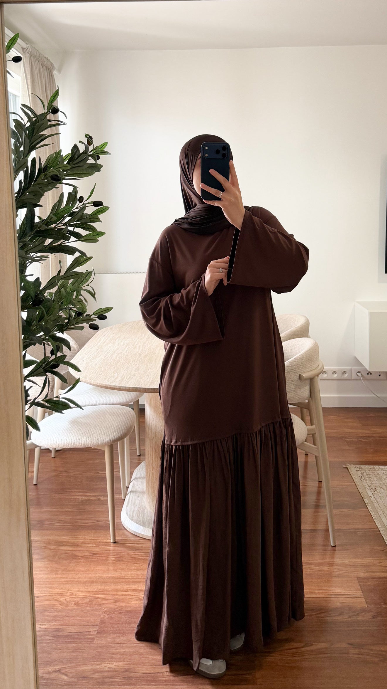 ROBE T-SHIRT MARRON