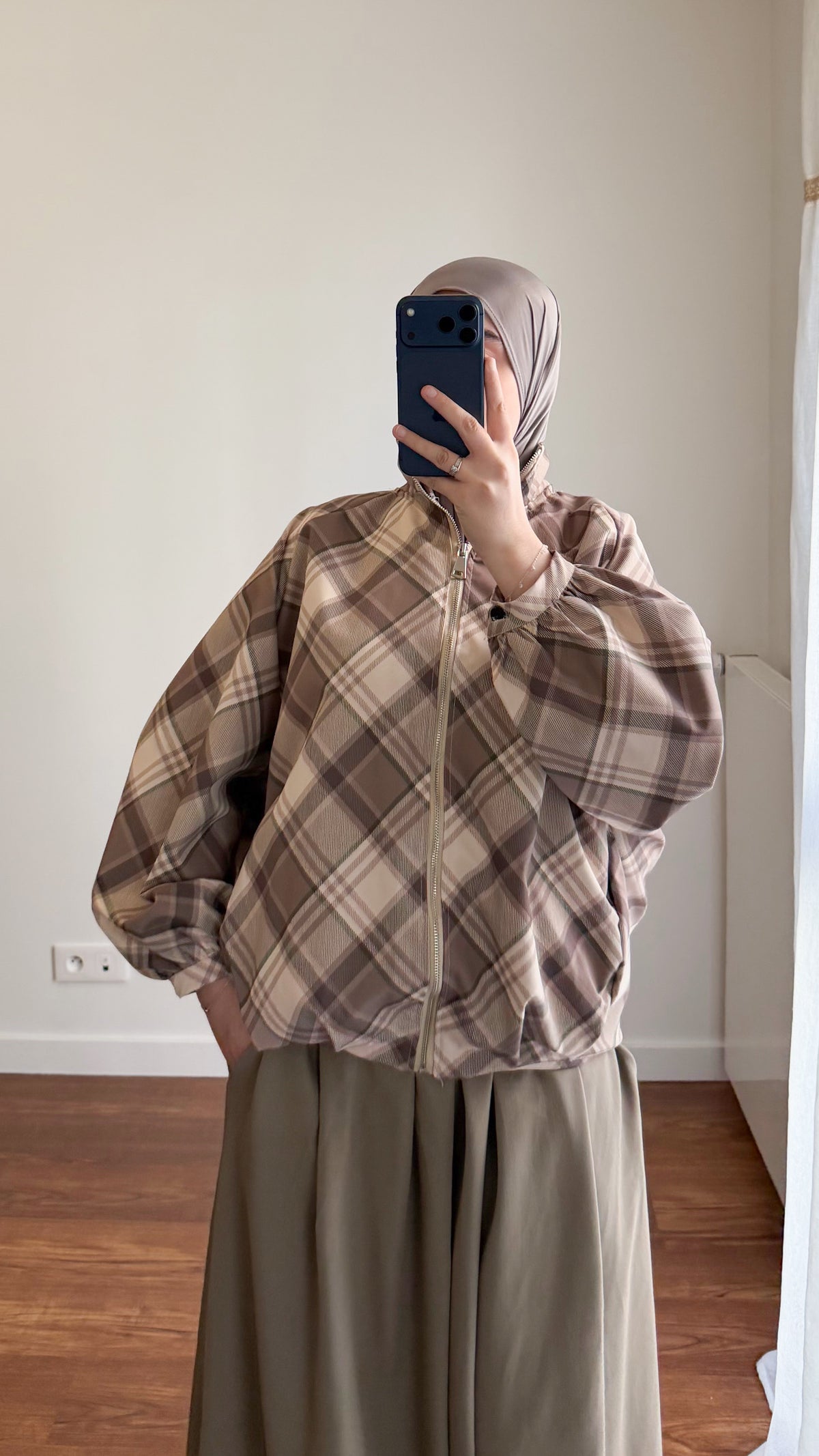 VESTE ZIPPÉE ISRA TAUPE
