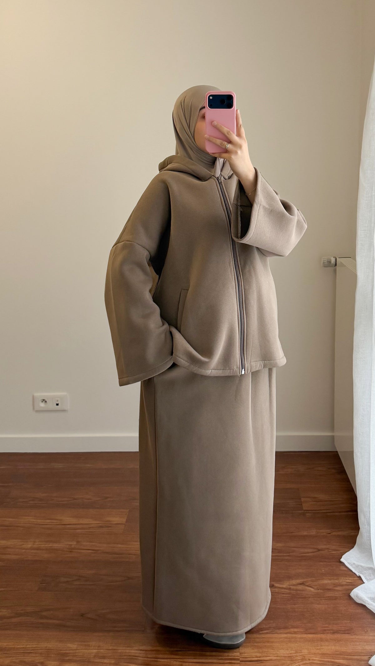 ENSEMBLE JUPE COMFY TAUPE
