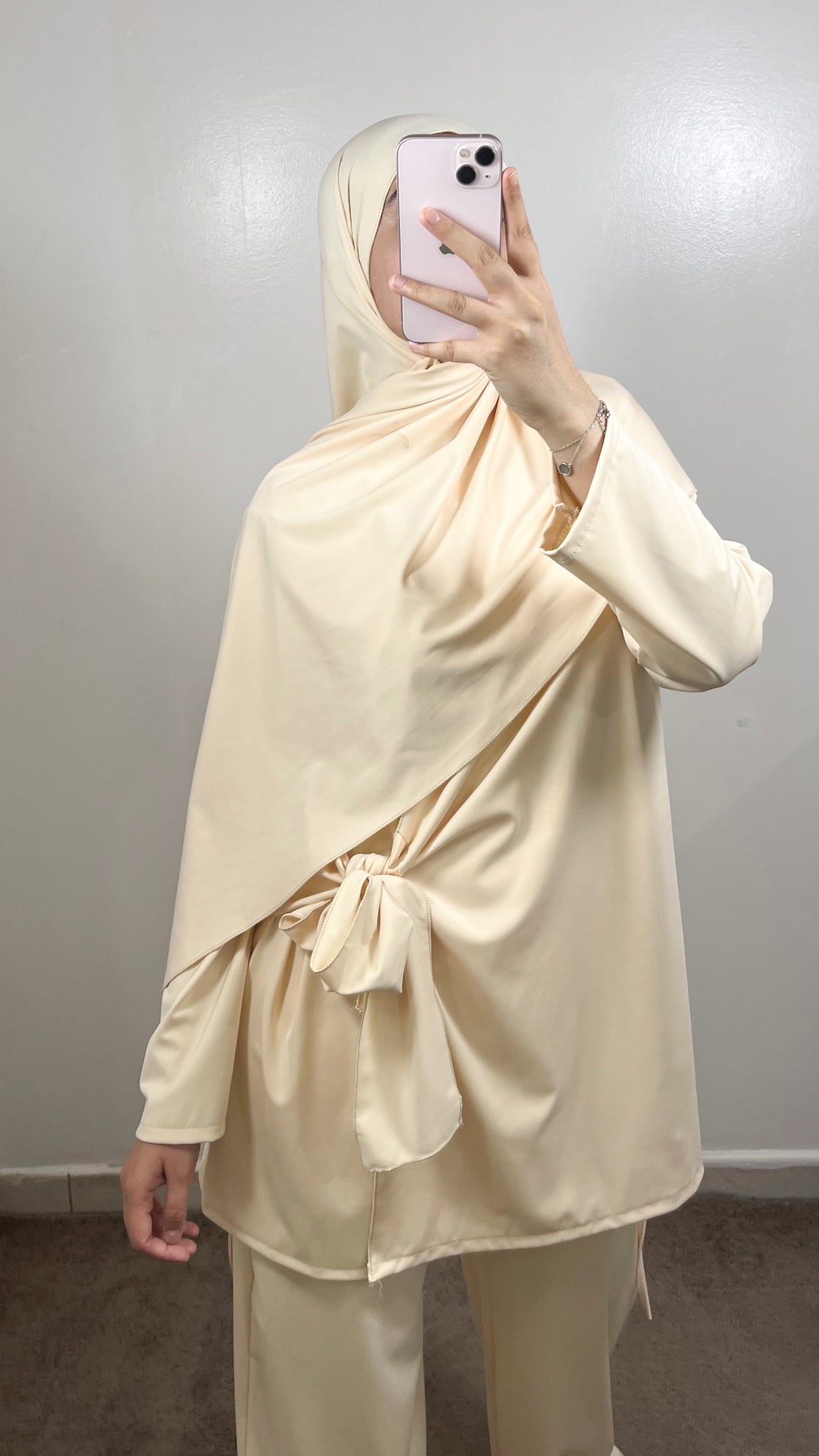 BURKINI 3 PIÈCES À NOUER BEIGE