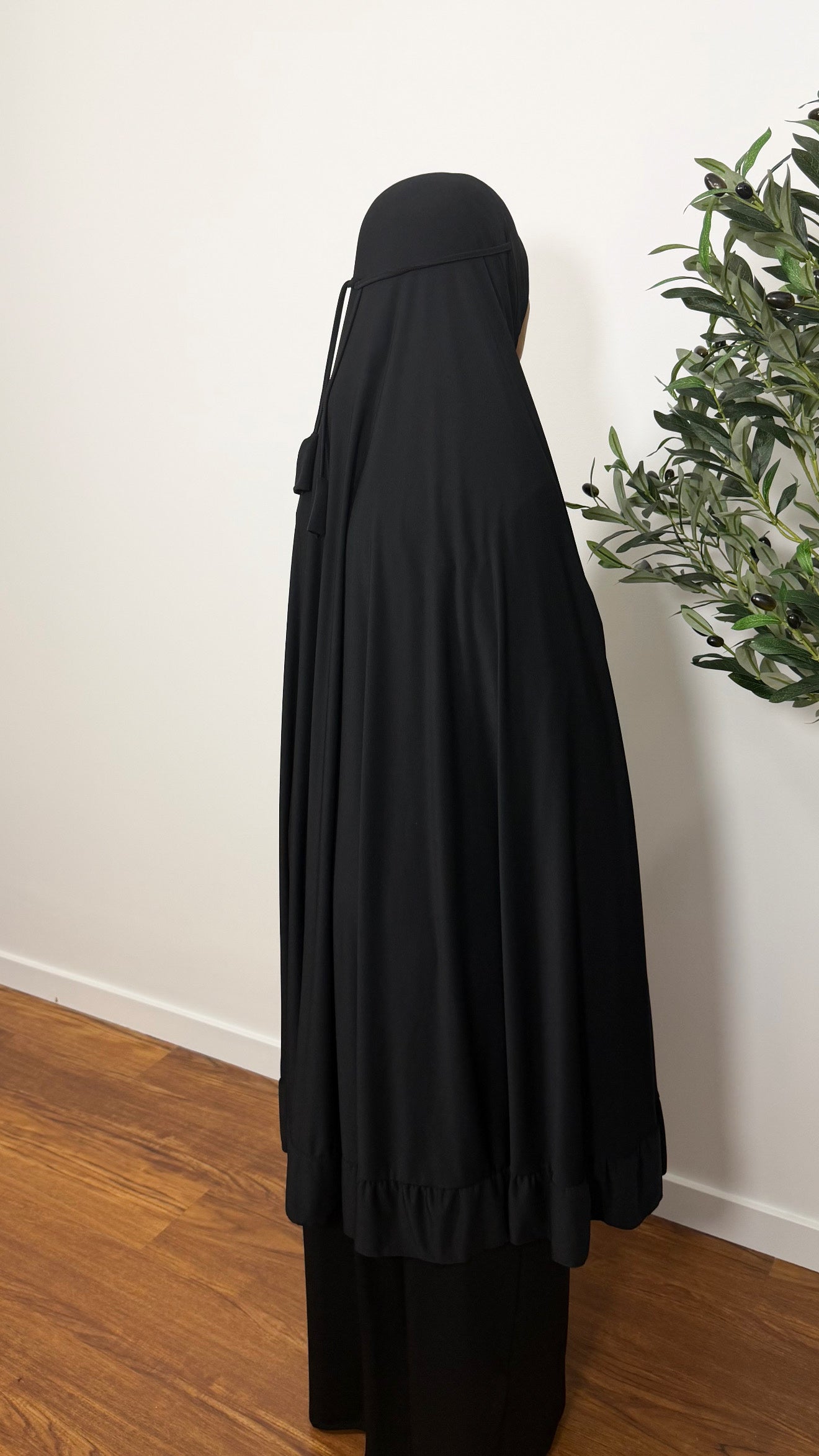 ENSEMBLE DE PRIÈRE MALAISIEN NOIR EN JERSEY PREMIUM