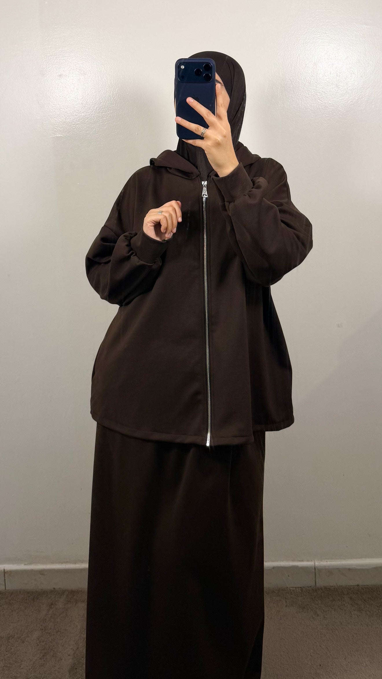 ENSEMBLE JUPE SIA MARRON