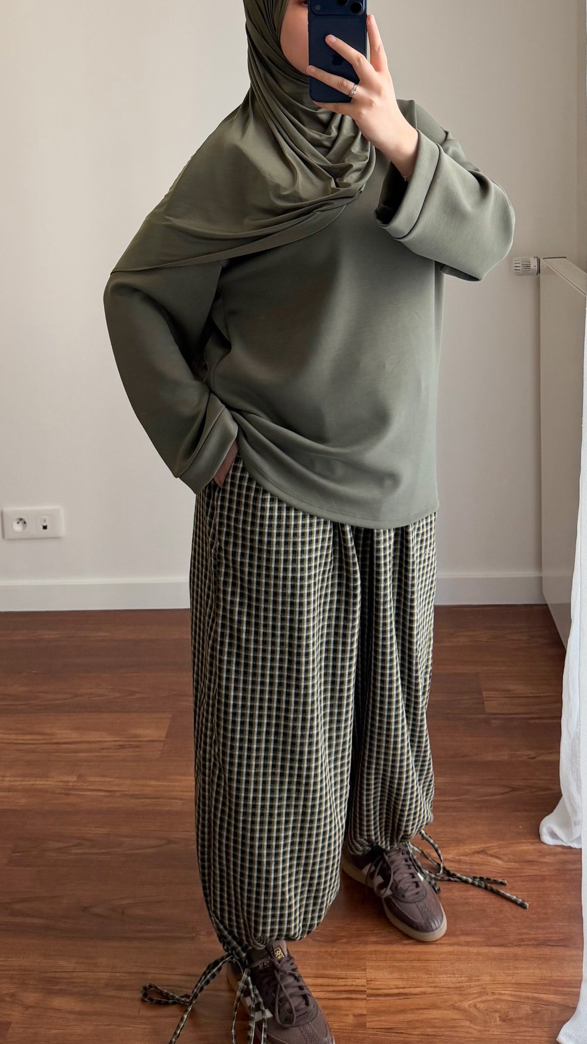 PANTALON SARAH VERT KAKI