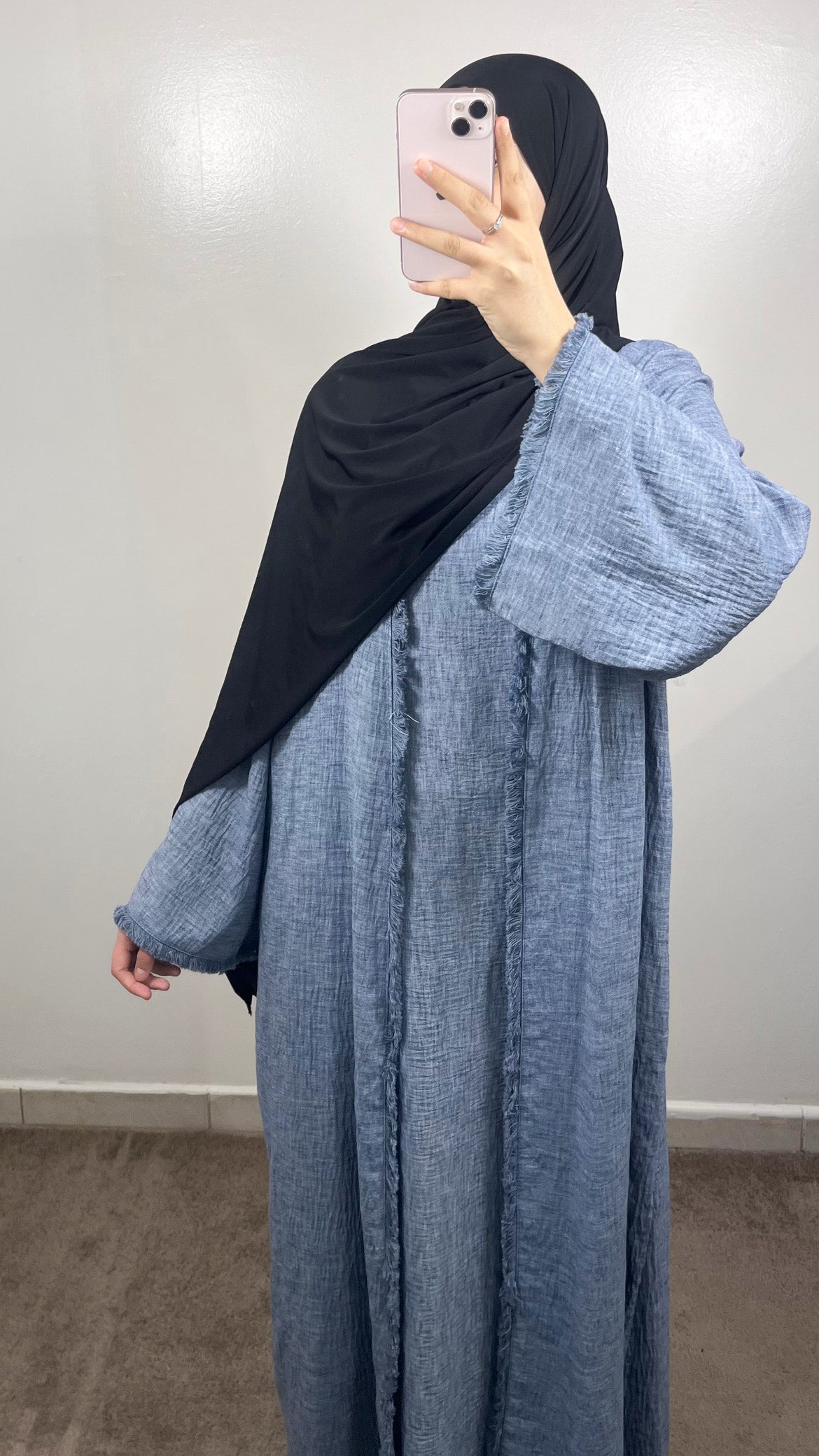 KIMONO + SOUS ABAYA LIYA BLEU