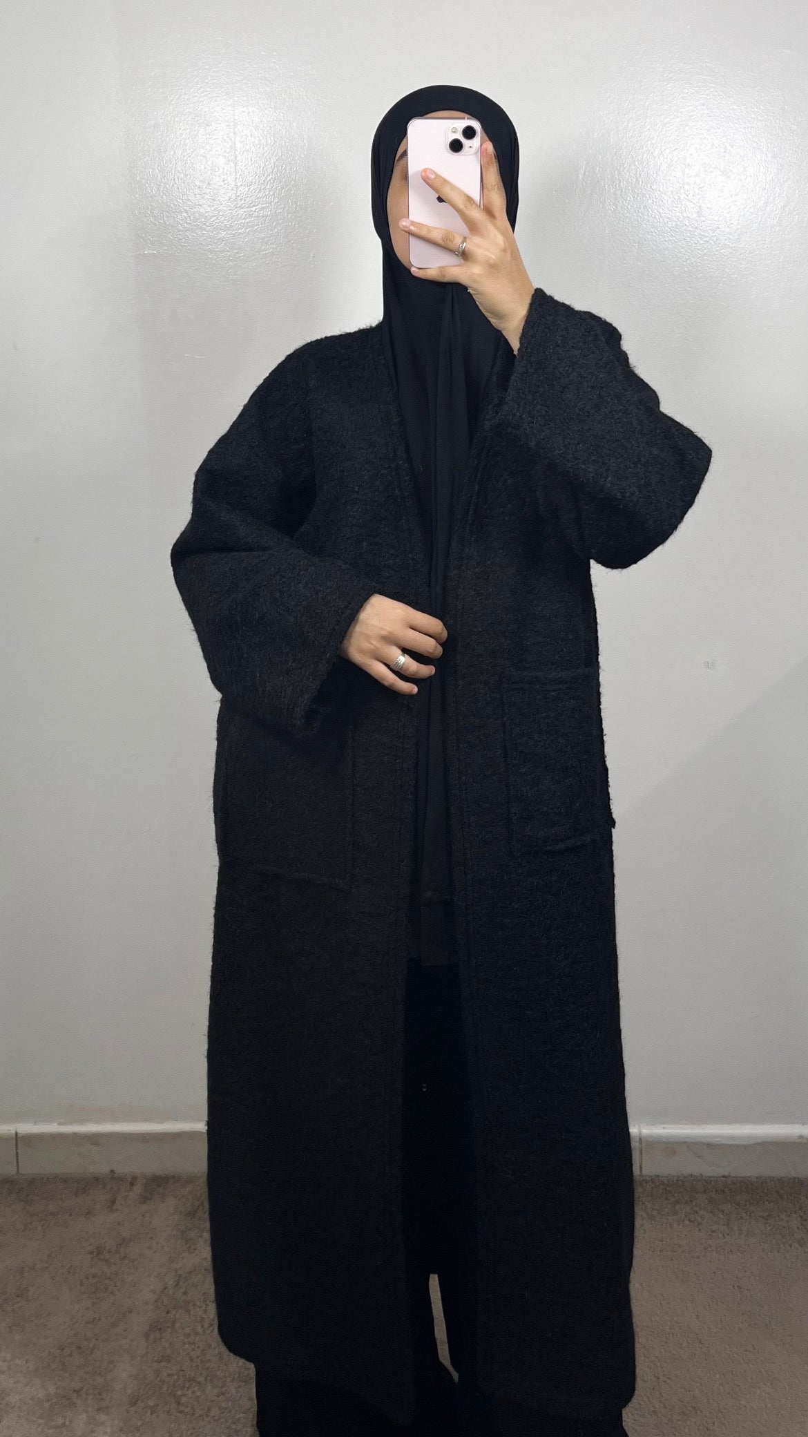 MANTEAU KIMONO LEA OVERSIZE NOIR