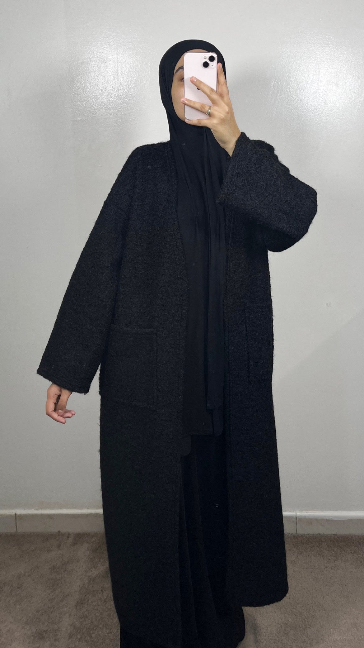 MANTEAU KIMONO LEA OVERSIZE NOIR