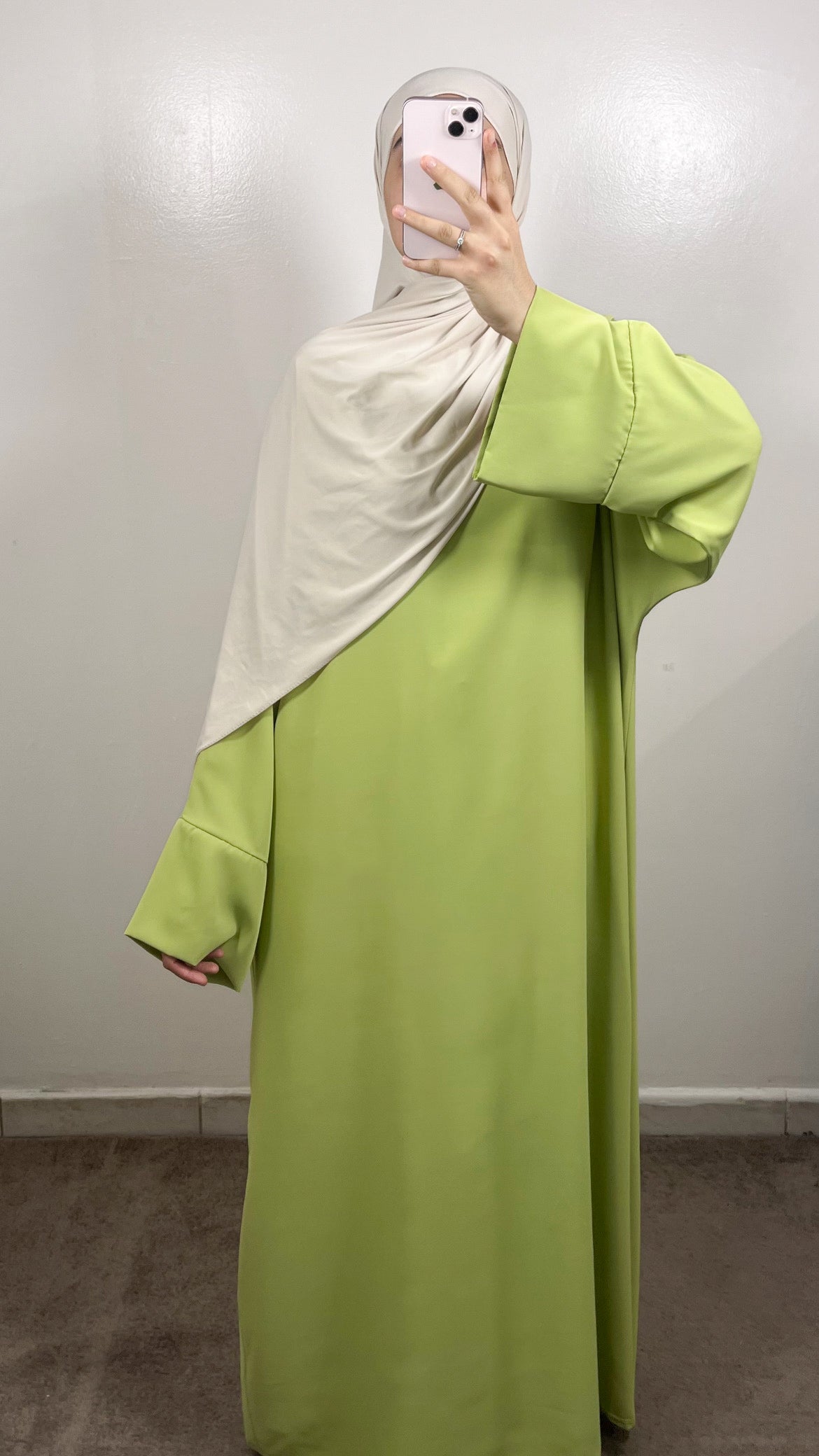 ABAYA HAWA VERT POMME