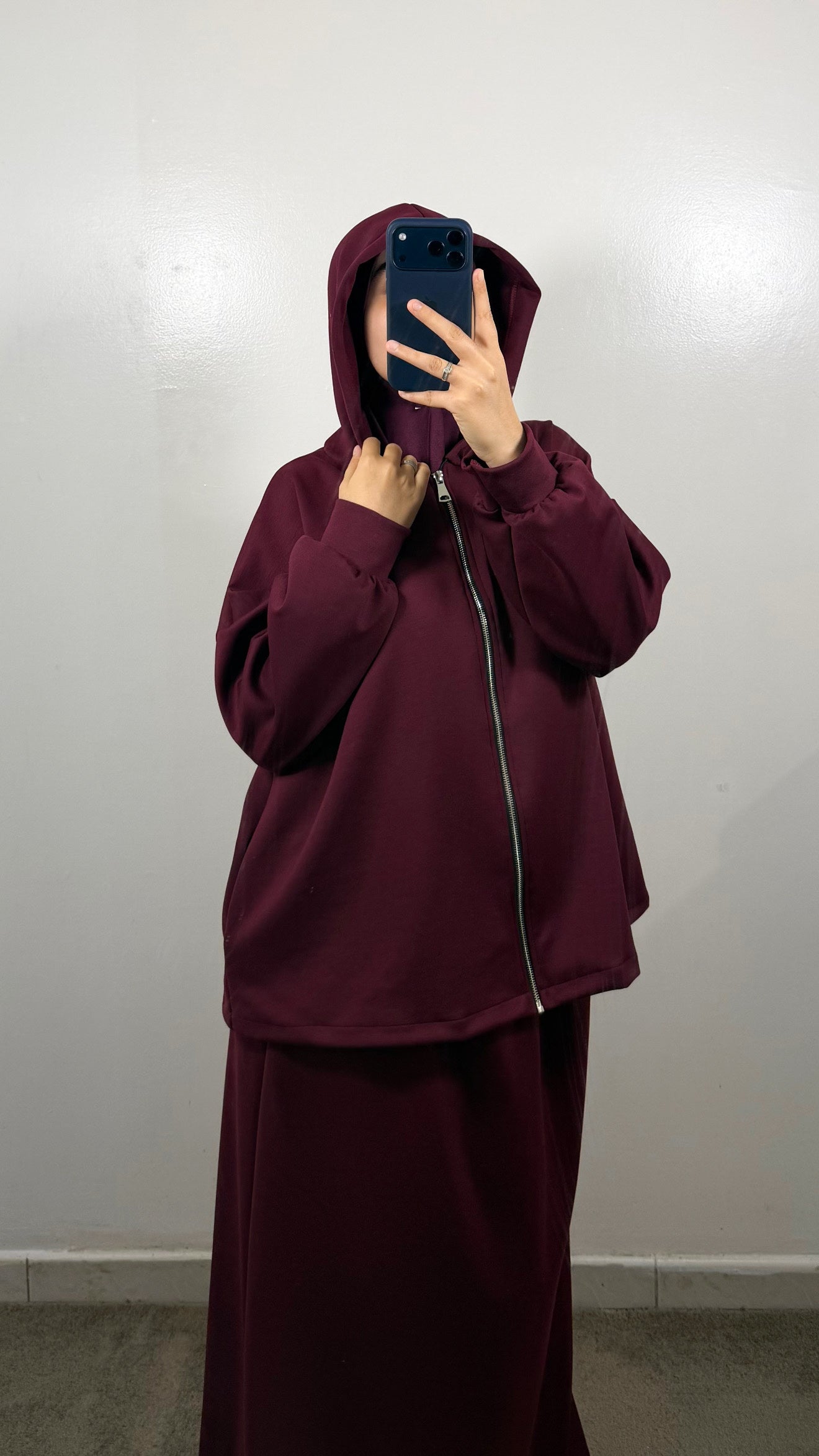 ENSEMBLE JUPE SIA BORDEAU