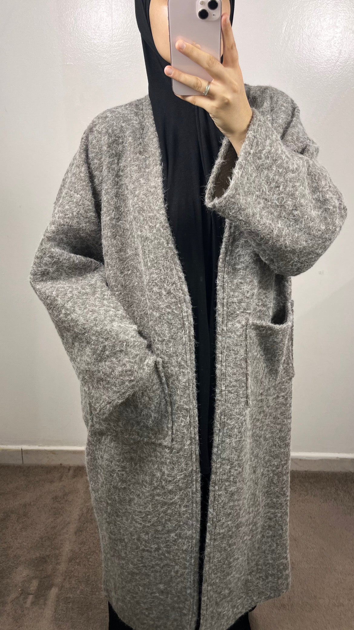 MANTEAU KIMONO LEA OVERSIZE GRIS