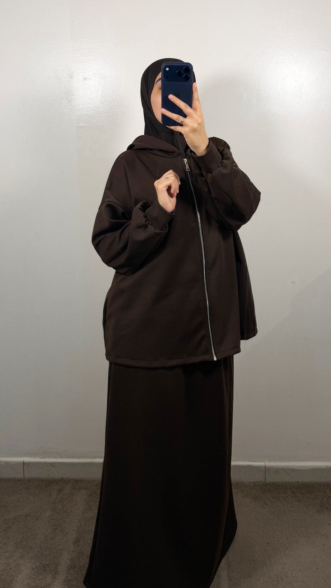 ENSEMBLE JUPE SIA MARRON