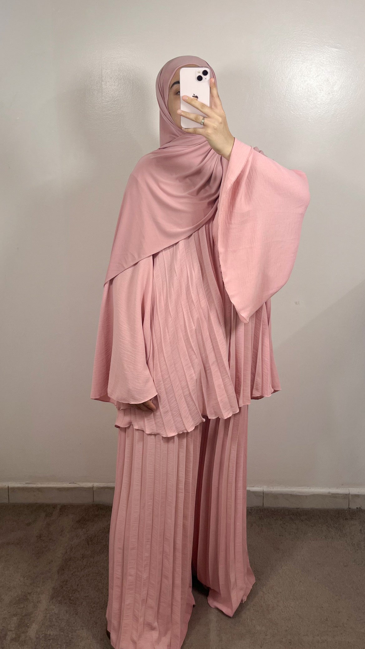 ENSEMBLE PLISSÉ SIHAM ROSE