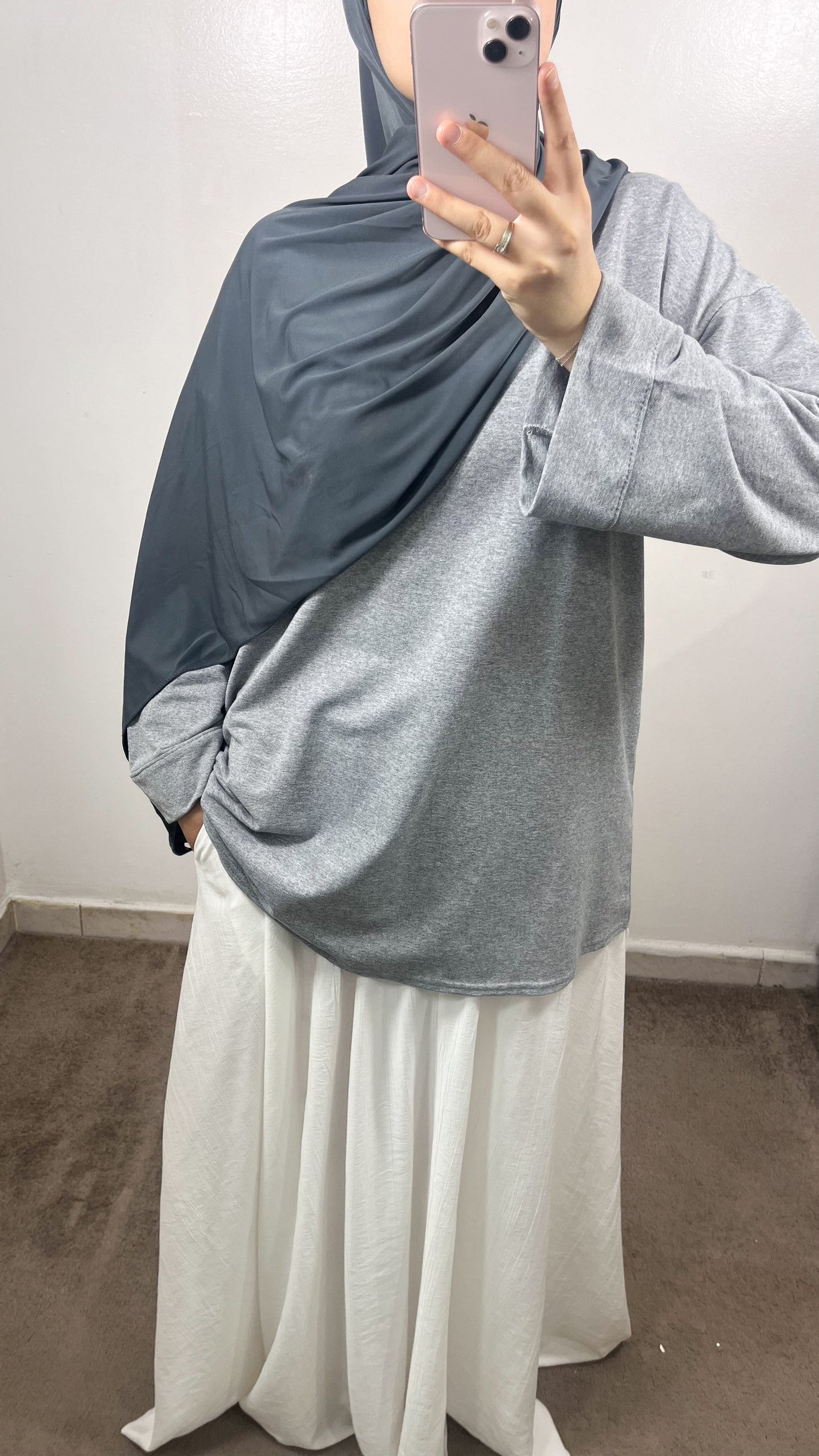 T-SHIRT COTON GRIS