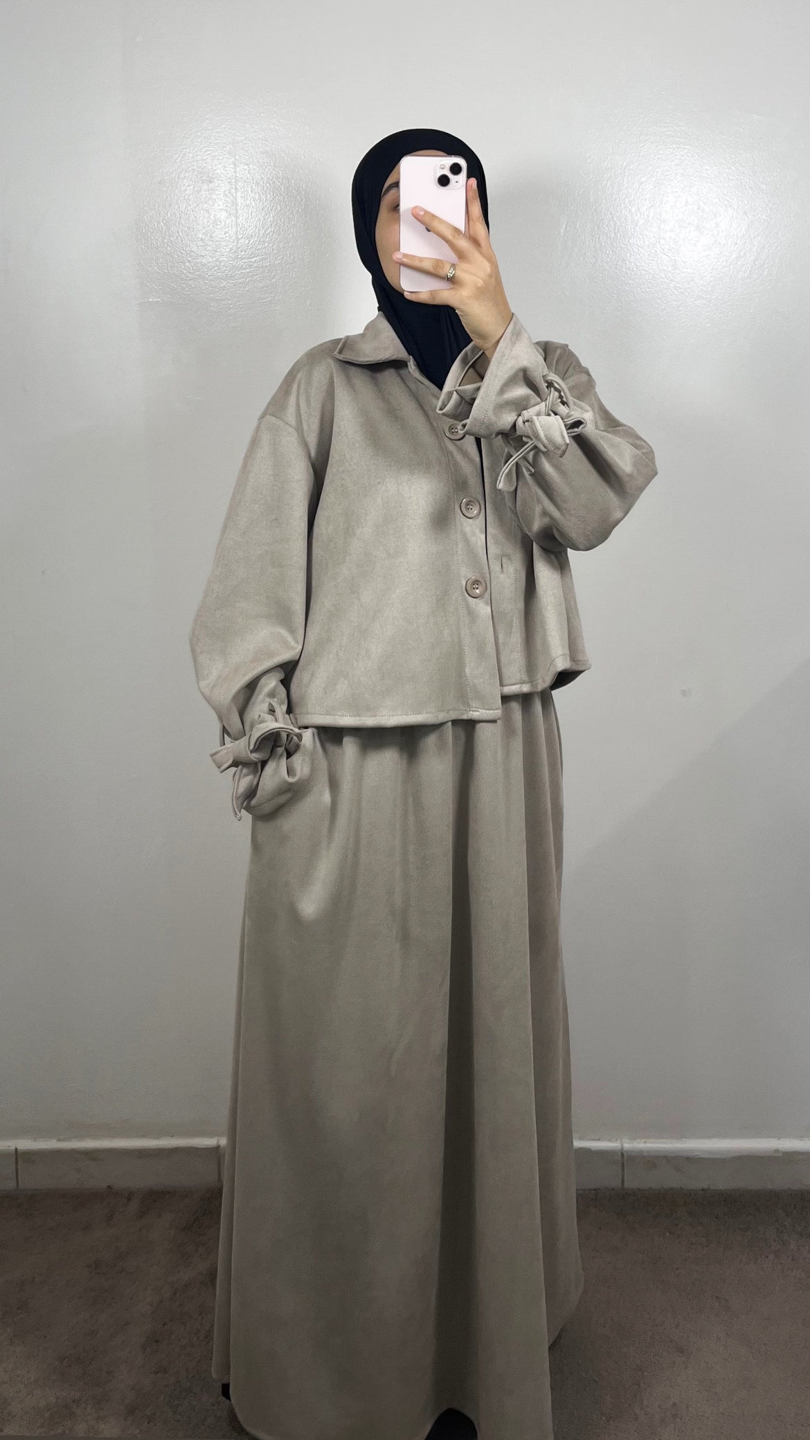 ENSEMBLE TRENCH 2.0 EN DAIM TAUPE