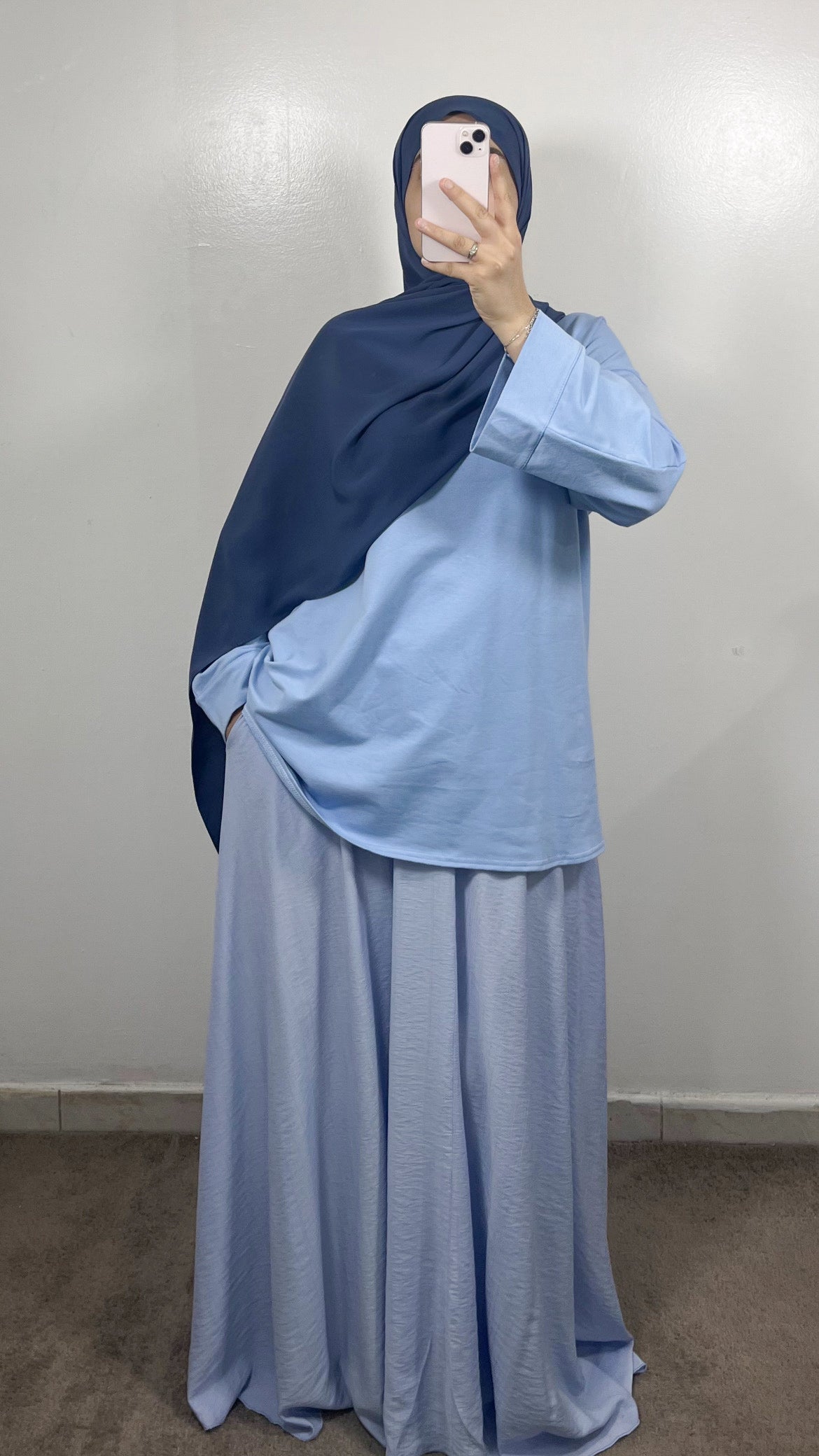 T-SHIRT COTON BLEU CIEL