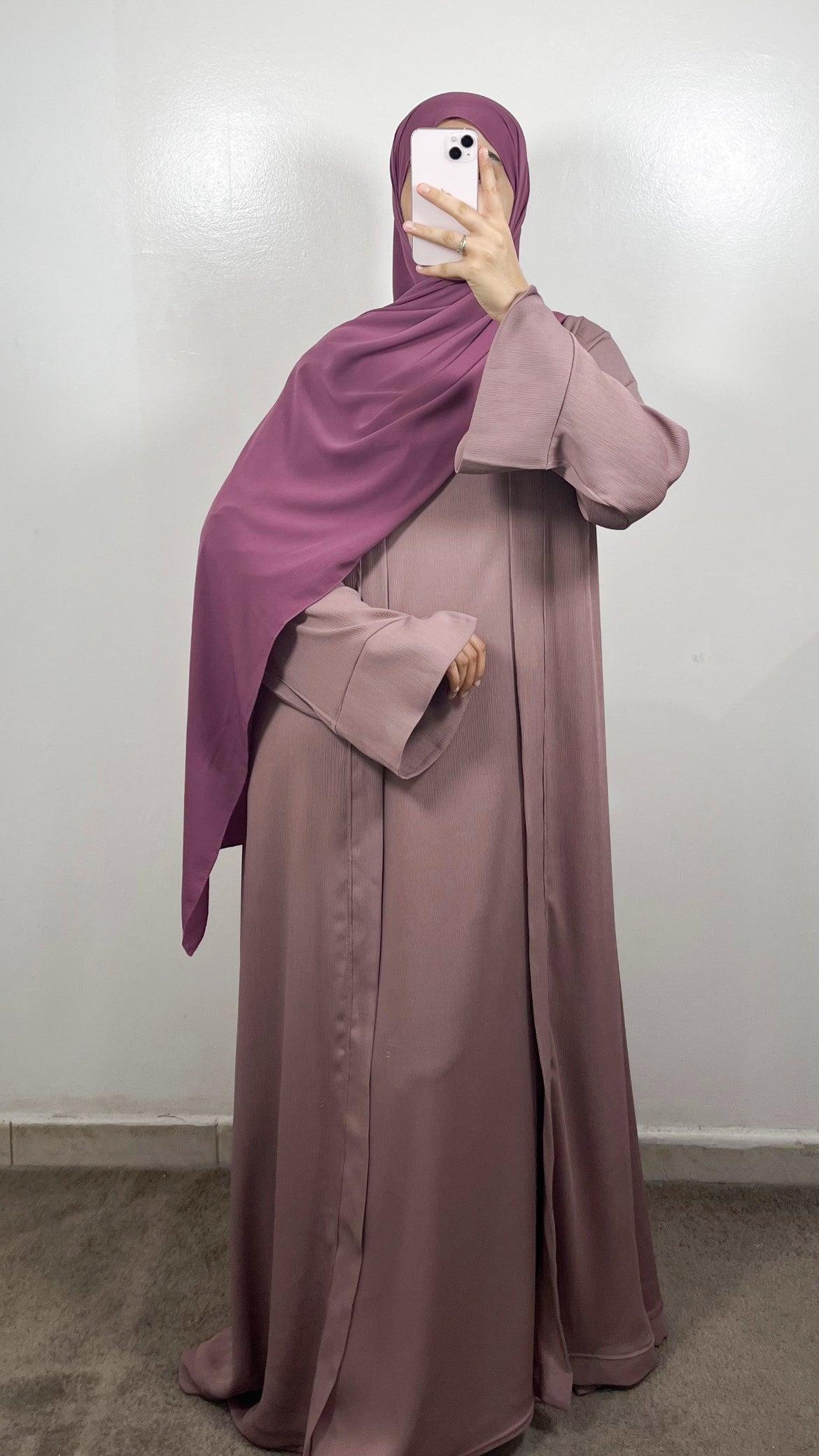 SET AYA KIMONO + SOUS ABAYA VIOLET