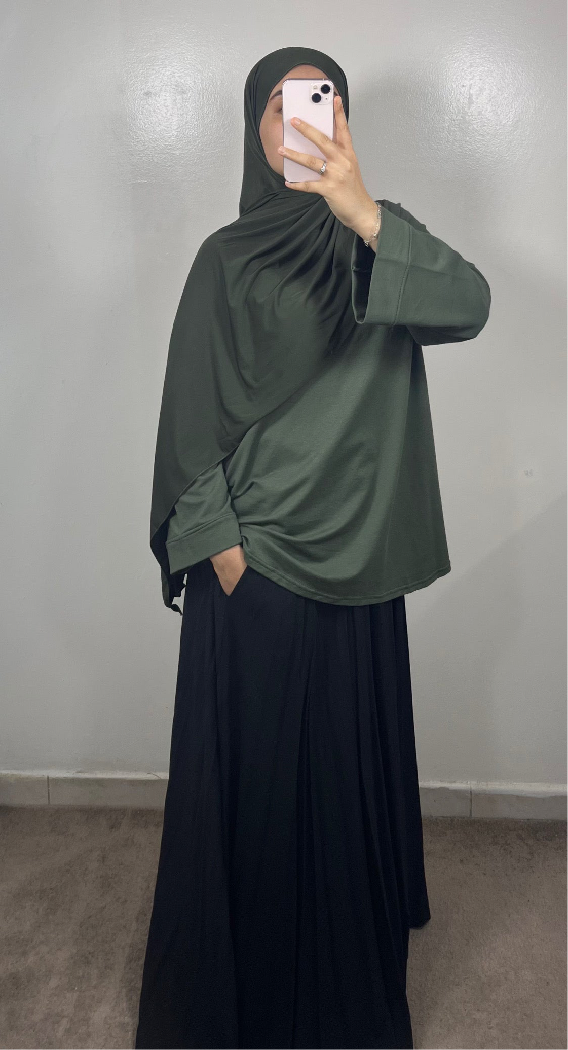 T-SHIRT COTON VERT KAKI