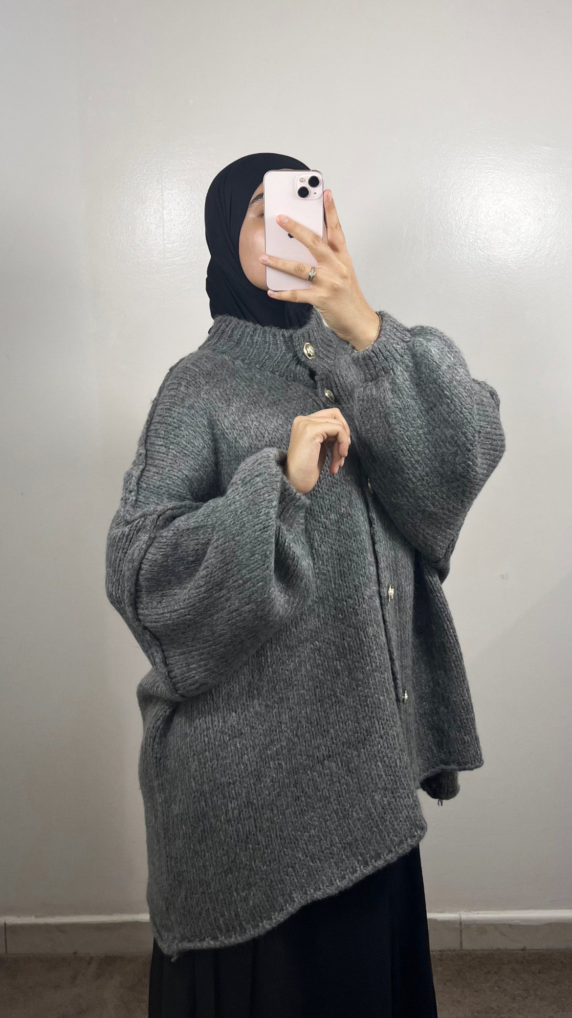 GILET BOUTONNÉ EN LAINE GRIS