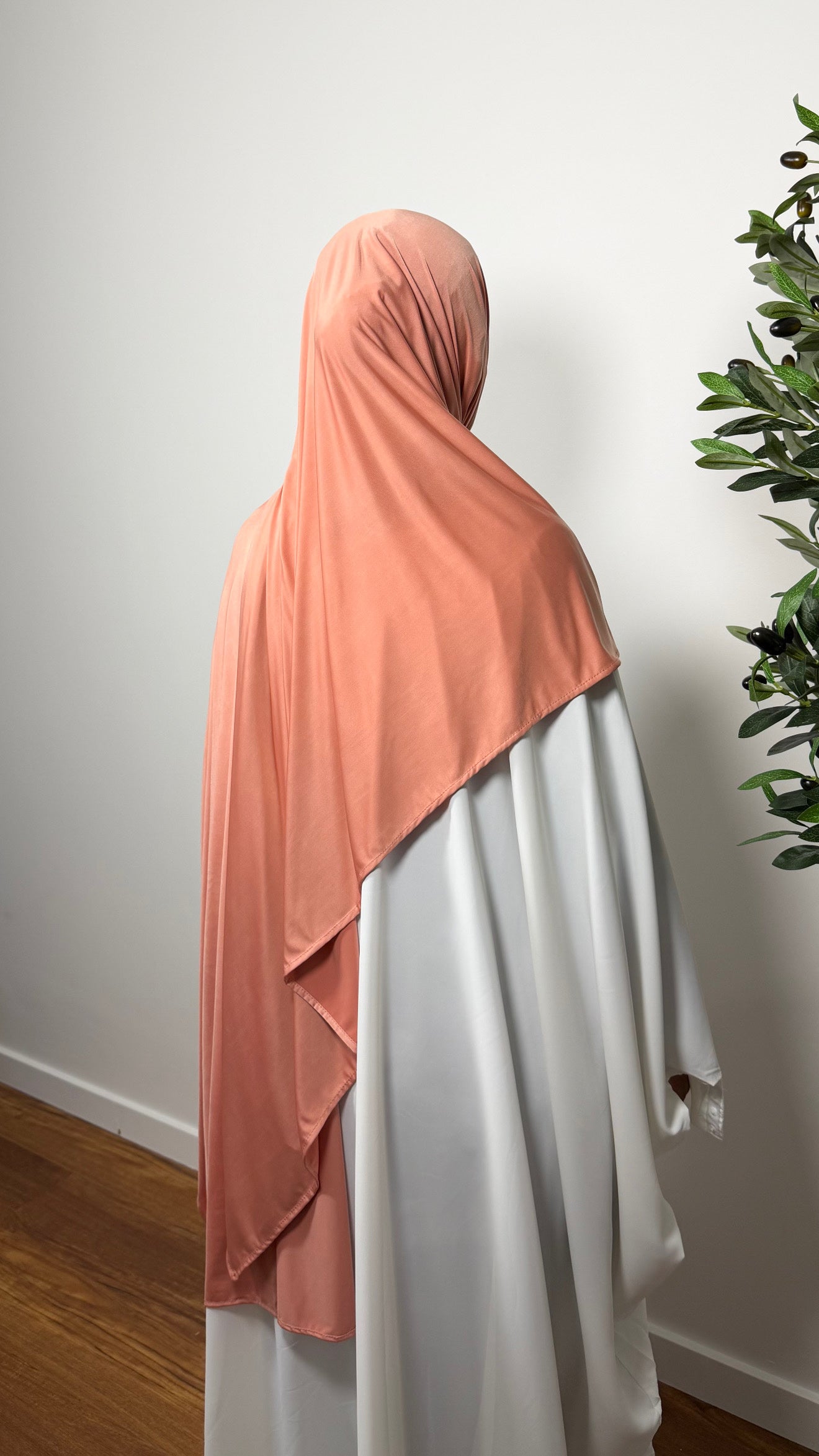 HIJAB JERSEY LIQUID ROSE CORAIL