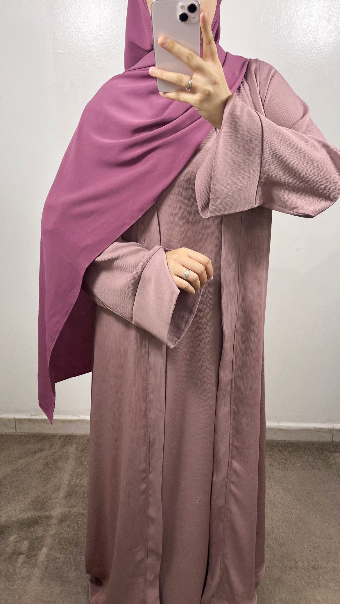 SET AYA KIMONO + SOUS ABAYA VIOLET