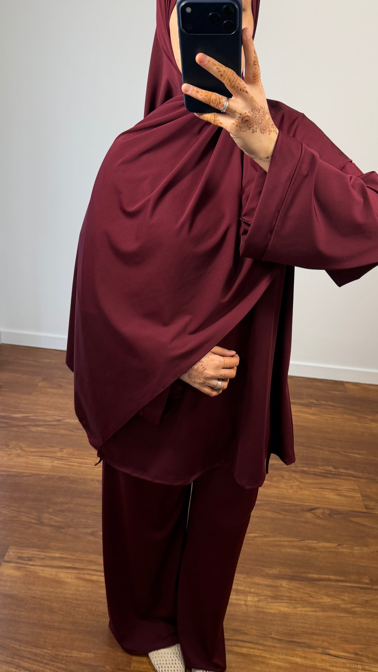 BURKINI INAYA 3 PIÈCES BORDEAU