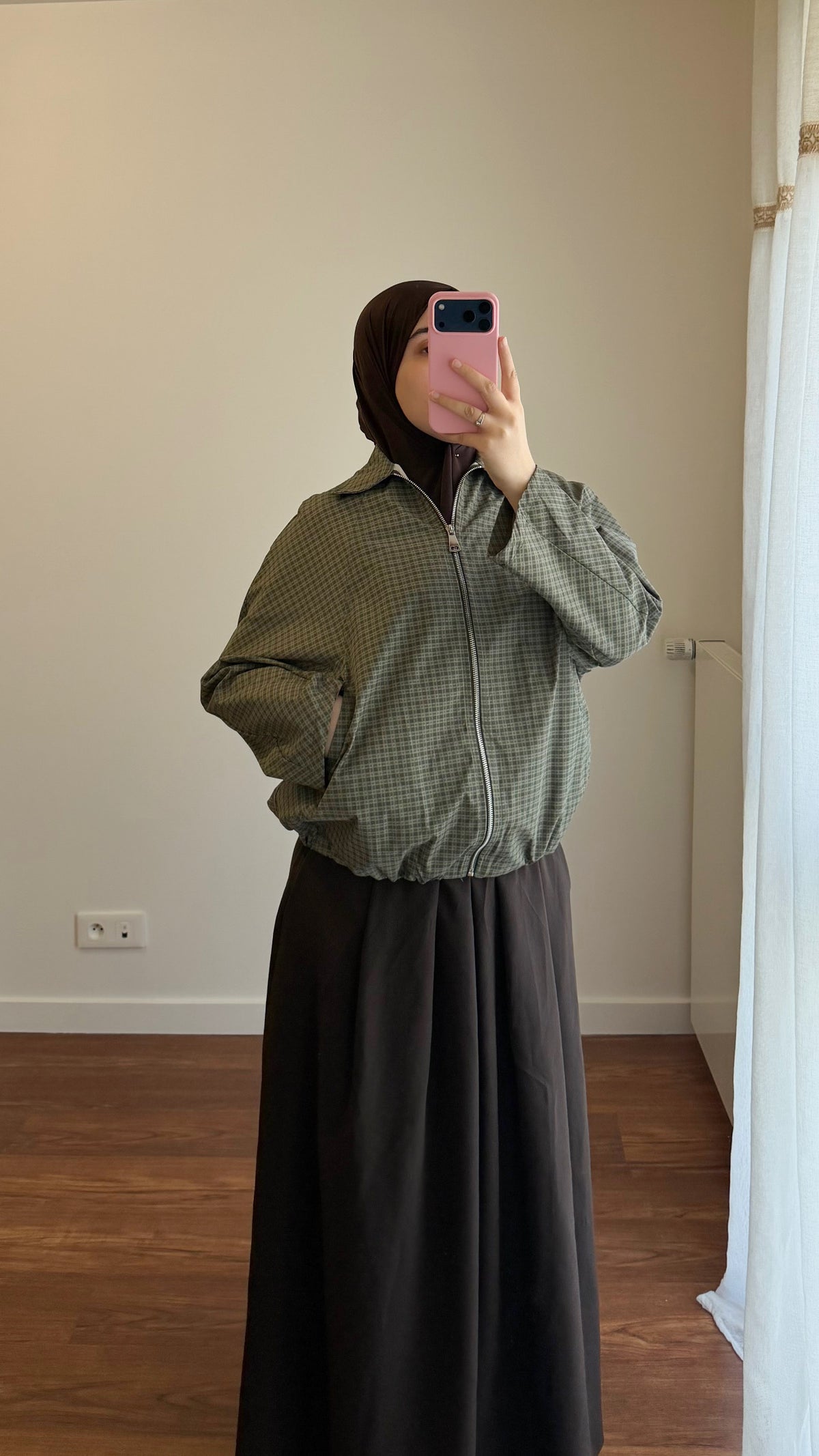 VESTE ZIPPÉE HAYA VERT KAKI