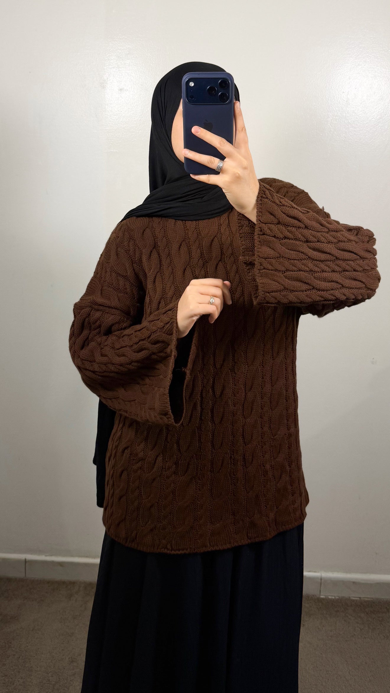 PULL MOTIF TOSADE MARRON