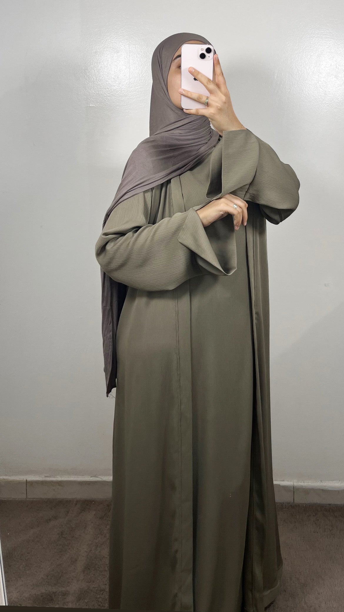 SET AYA KIMONO + SOUS ABAYA TAUPE
