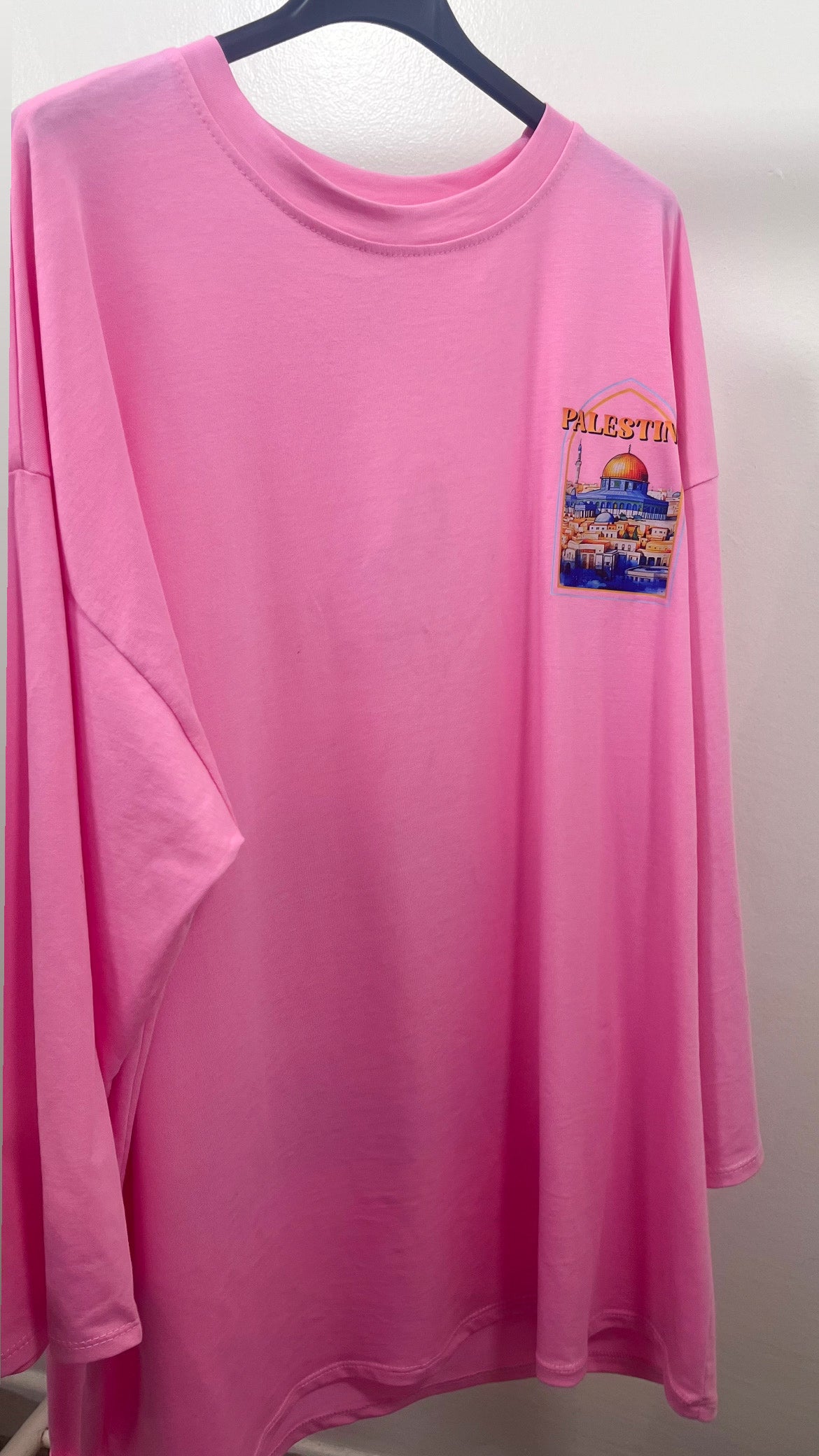 T-SHIRT MANCHES LONGUE ROSE