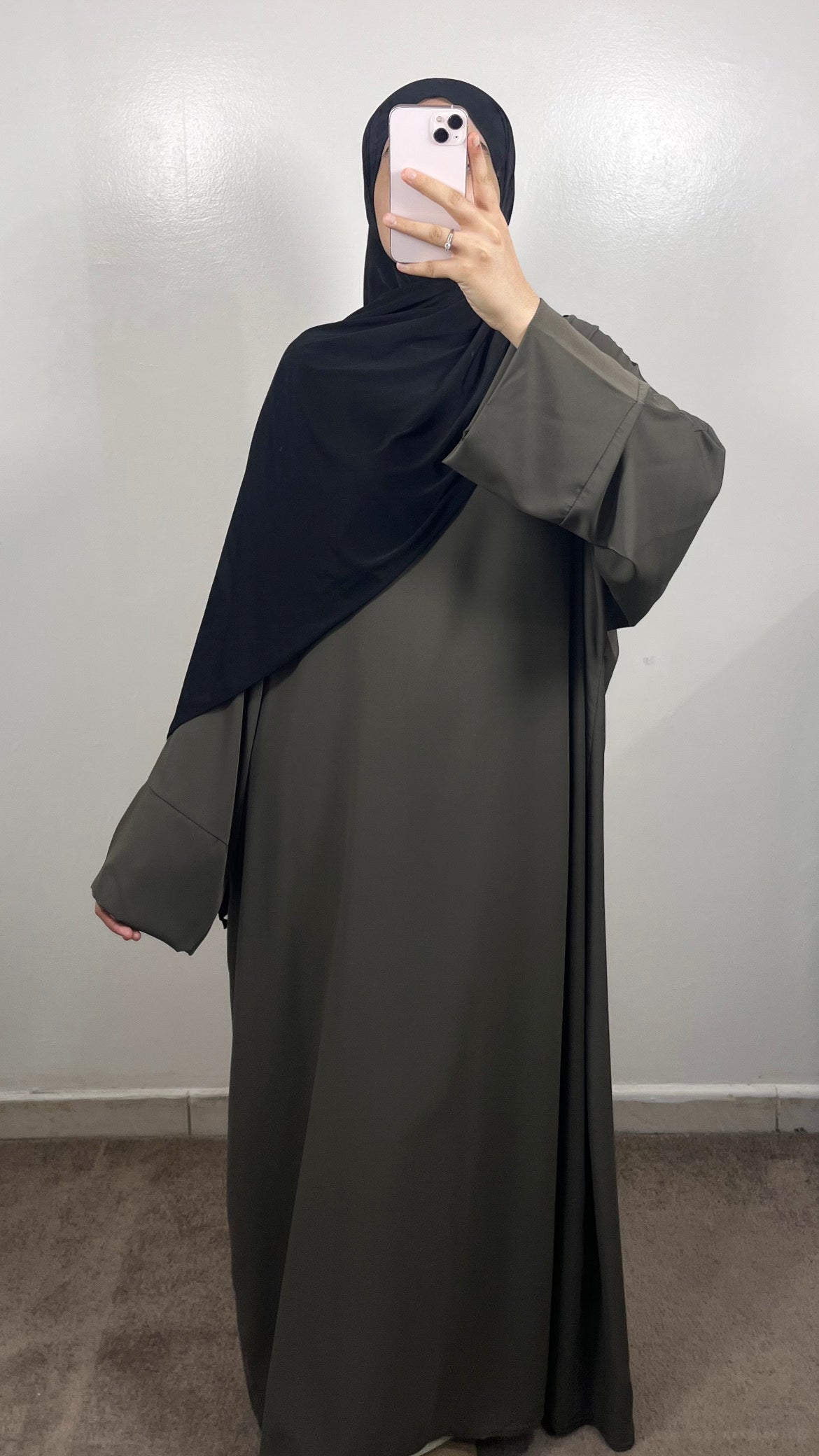 ABAYA HAWA TAUPE FONCÉ
