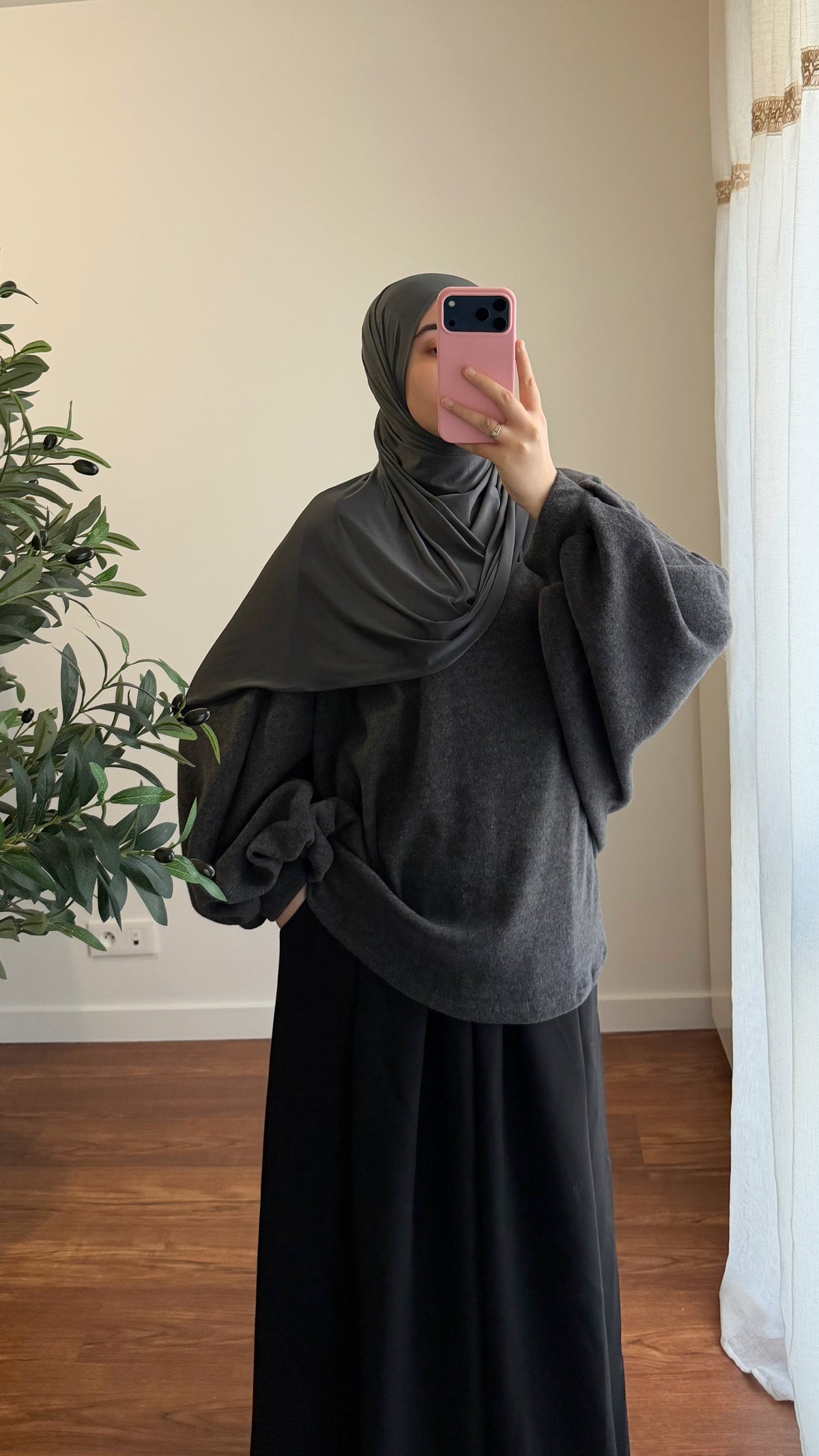 PULL MANCHES BOUFFANTE GRIS