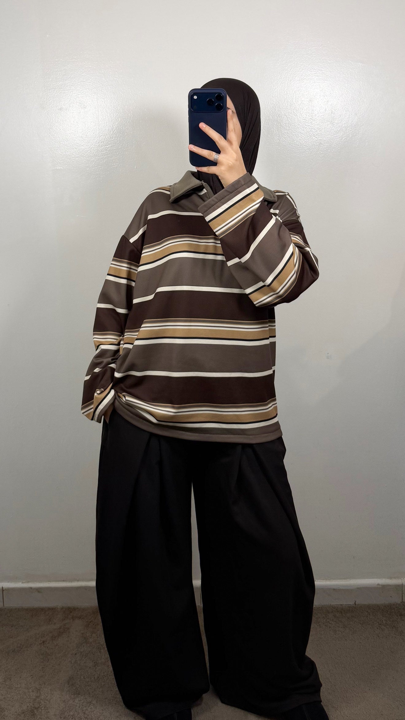 POLO EPAIS MARRON/TAUPE