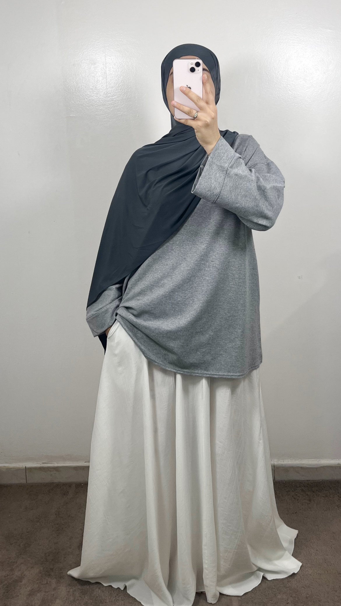 T-SHIRT COTON GRIS