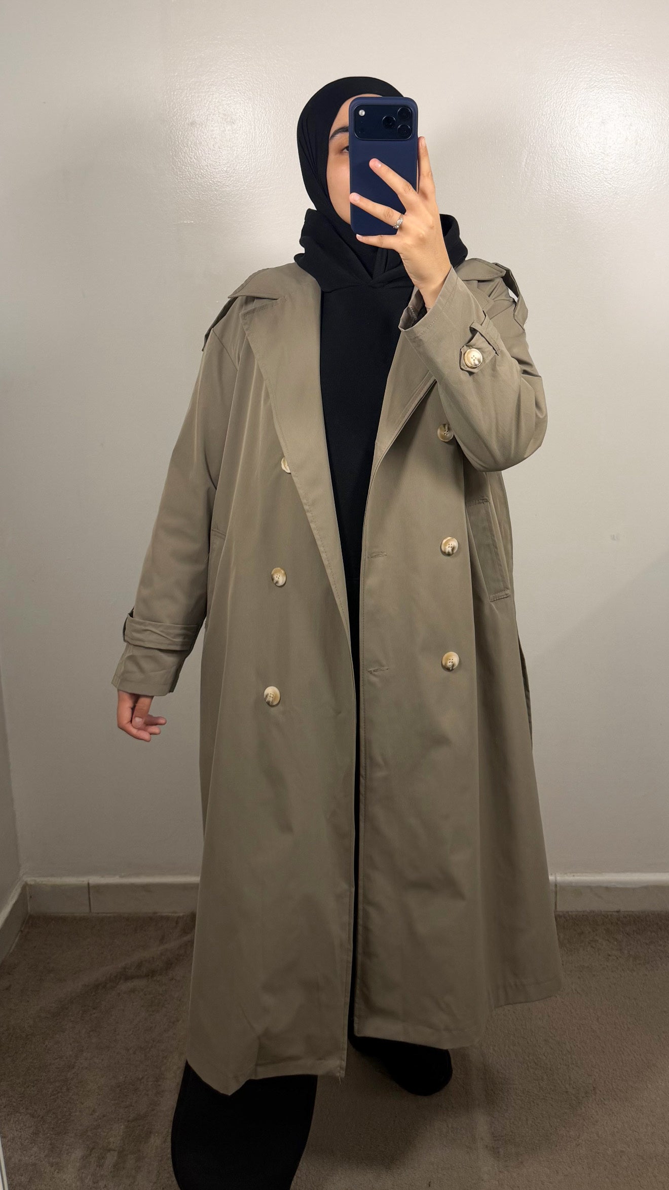 TRENCH LONG TAUPE