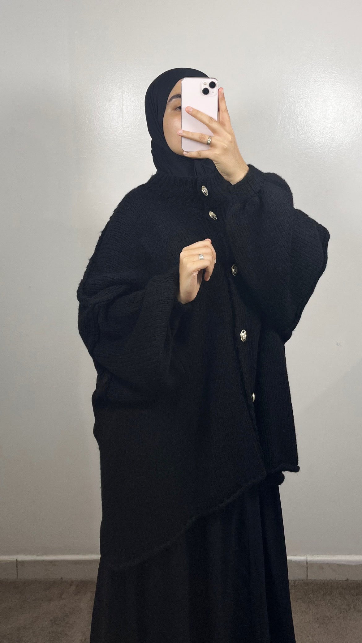 GILET BOUTONNÉ EN LAINE NOIR