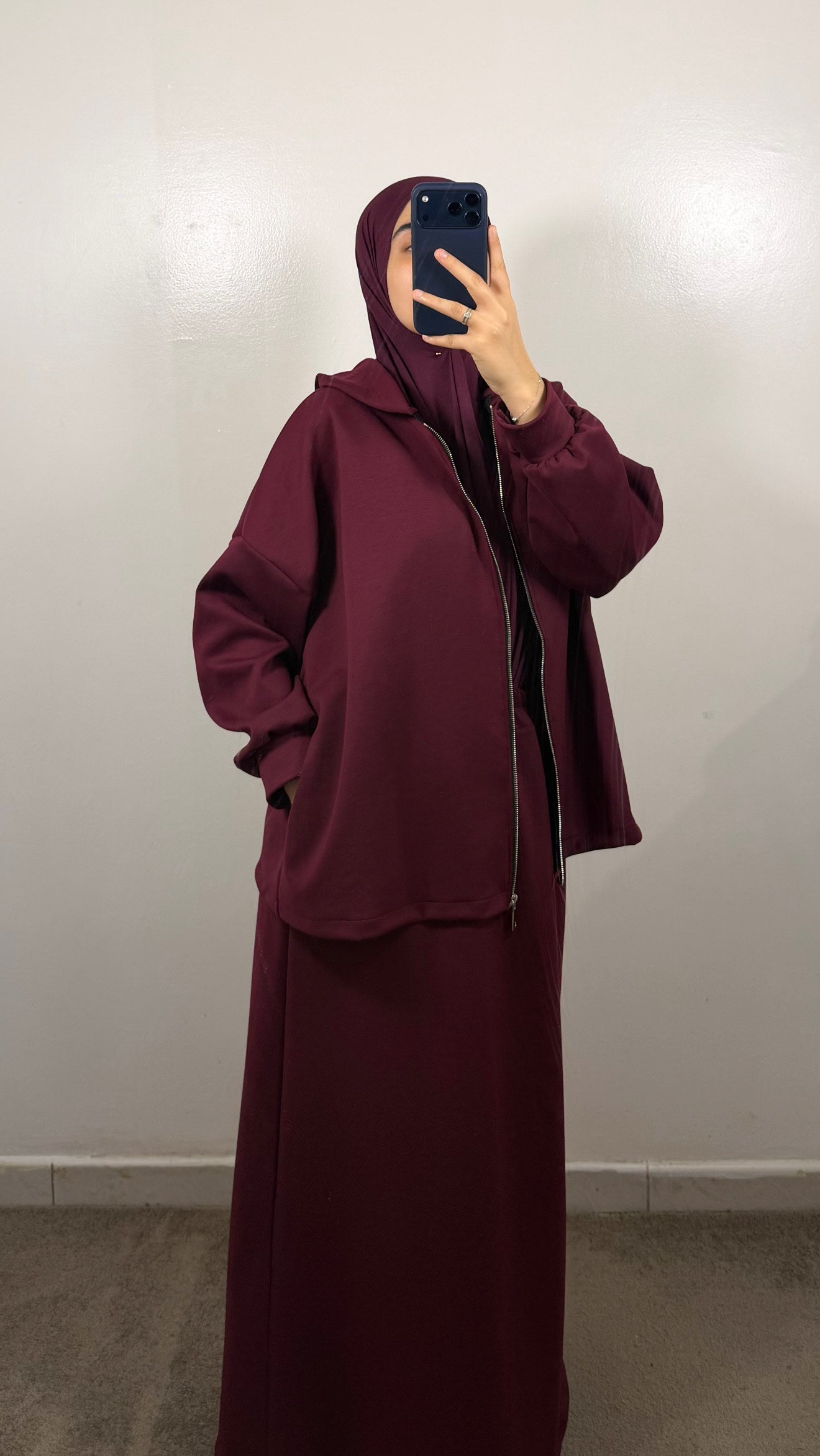 ENSEMBLE JUPE SIA BORDEAU