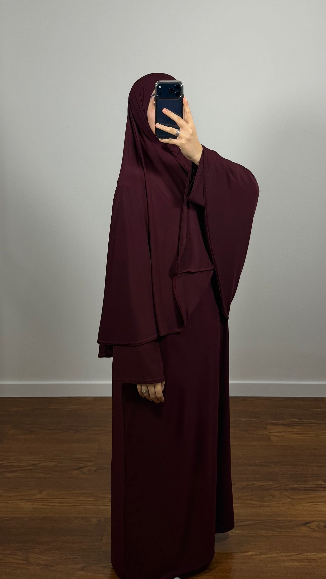 ENSEMBLE DE PRIÈRE BORDEAU EN JERSEY PREMIUM