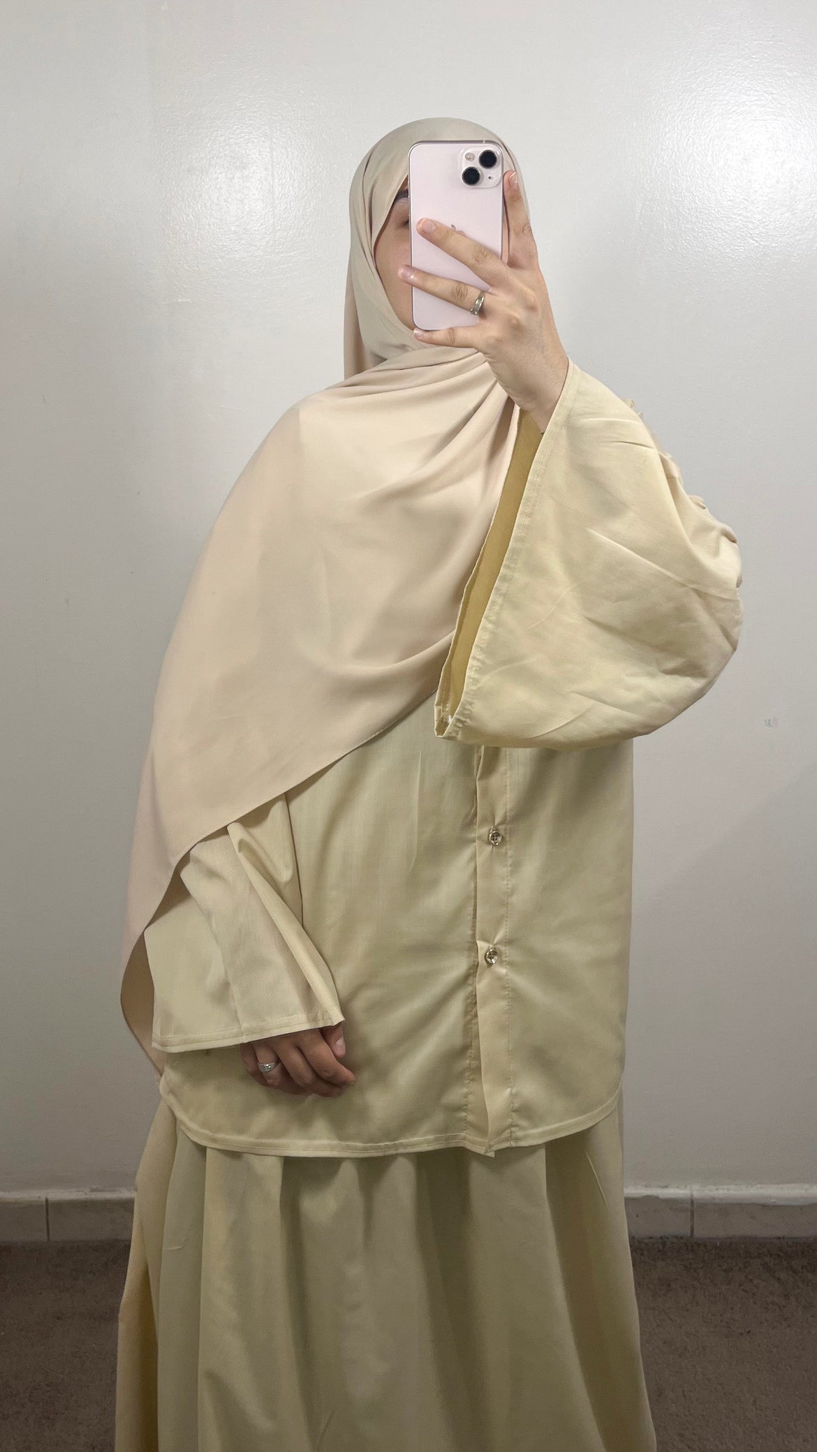 ENSEMBLE CLASSY CHEMISE + JUPE BEIGE