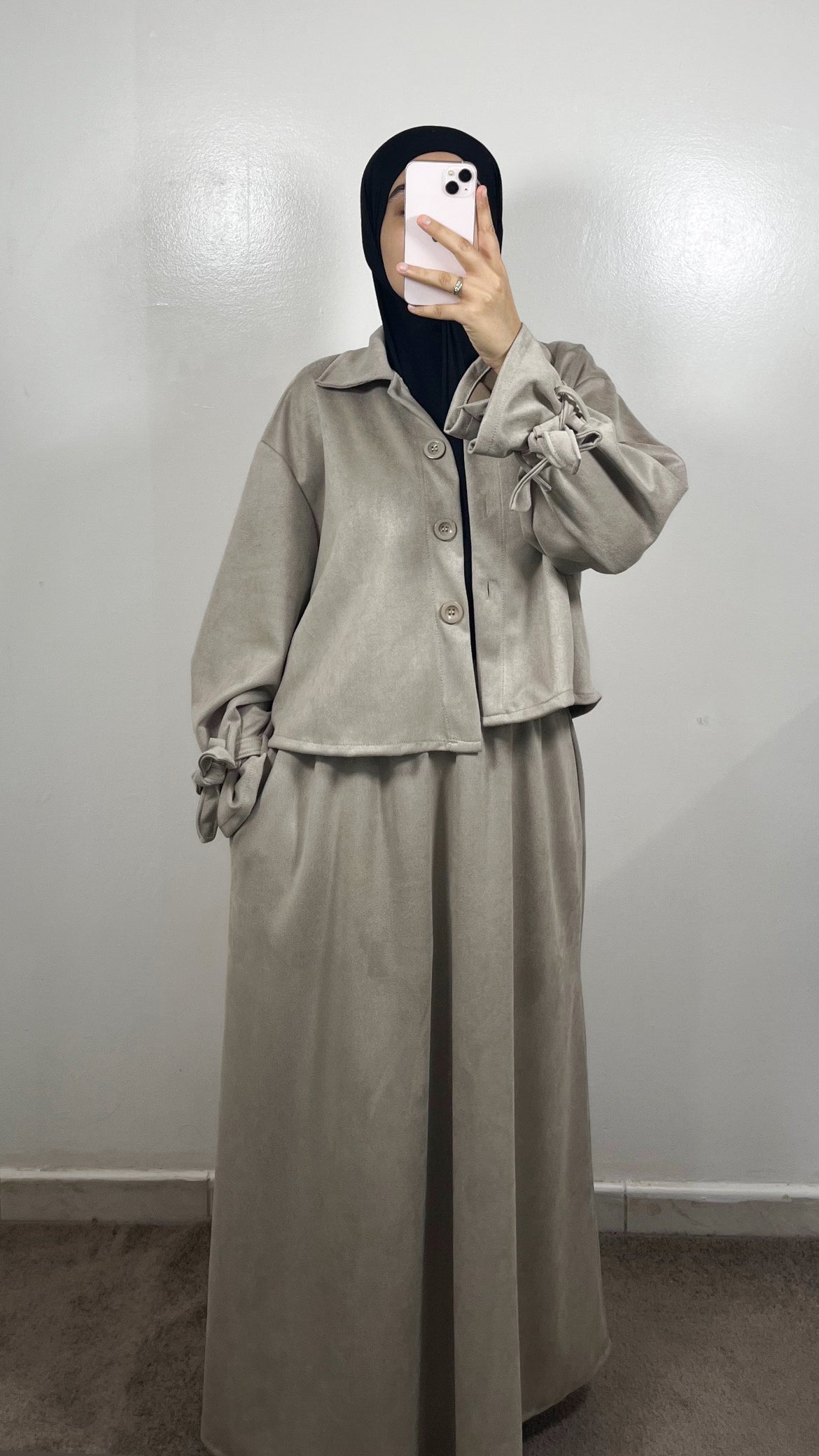 ENSEMBLE TRENCH 2.0 EN DAIM TAUPE