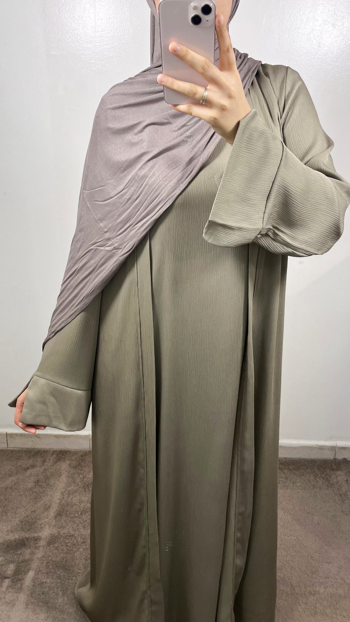 SET AYA KIMONO + SOUS ABAYA TAUPE