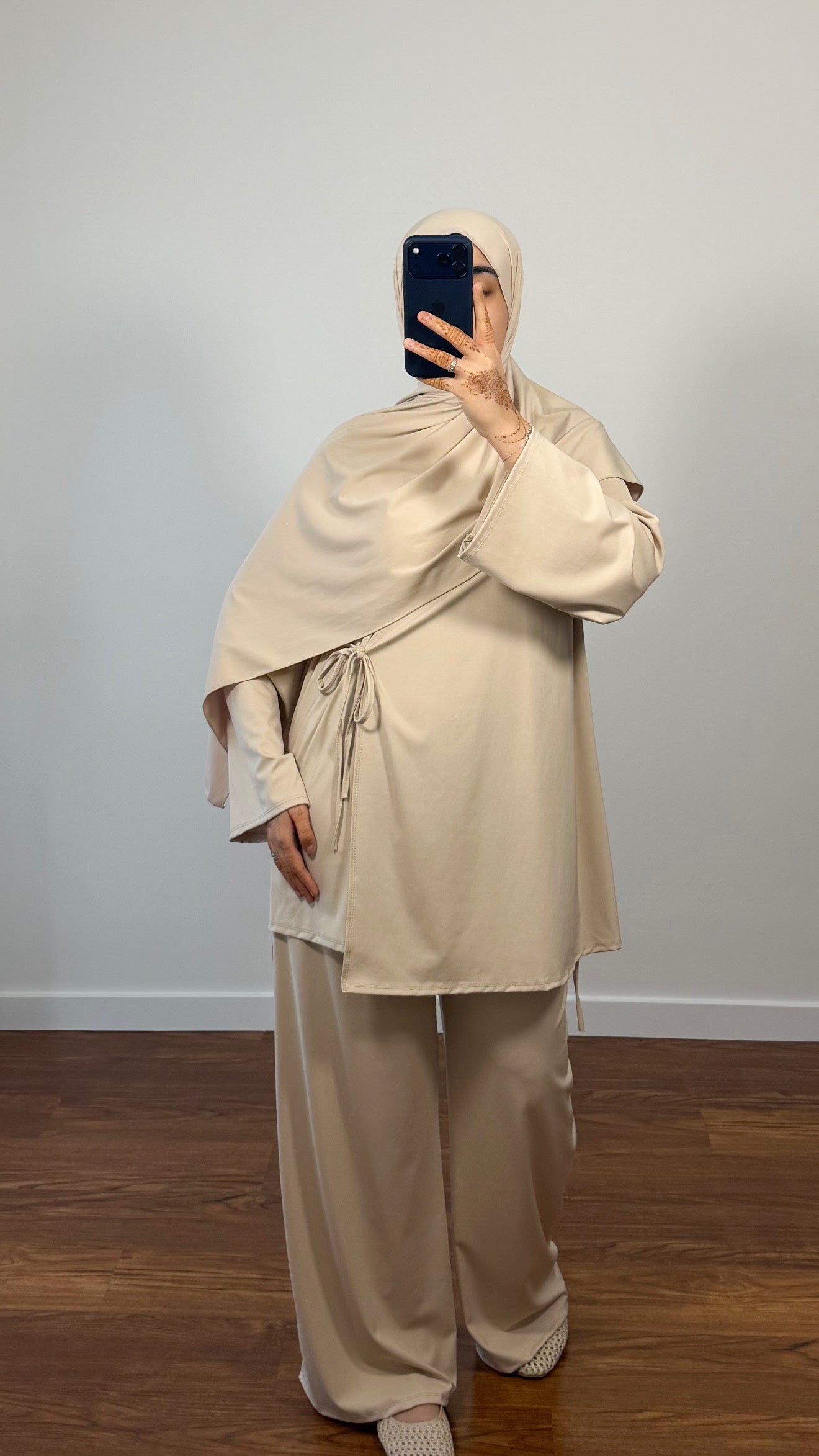 BURKINI FARAH 3 PIÈCES À NOUER BEIGE