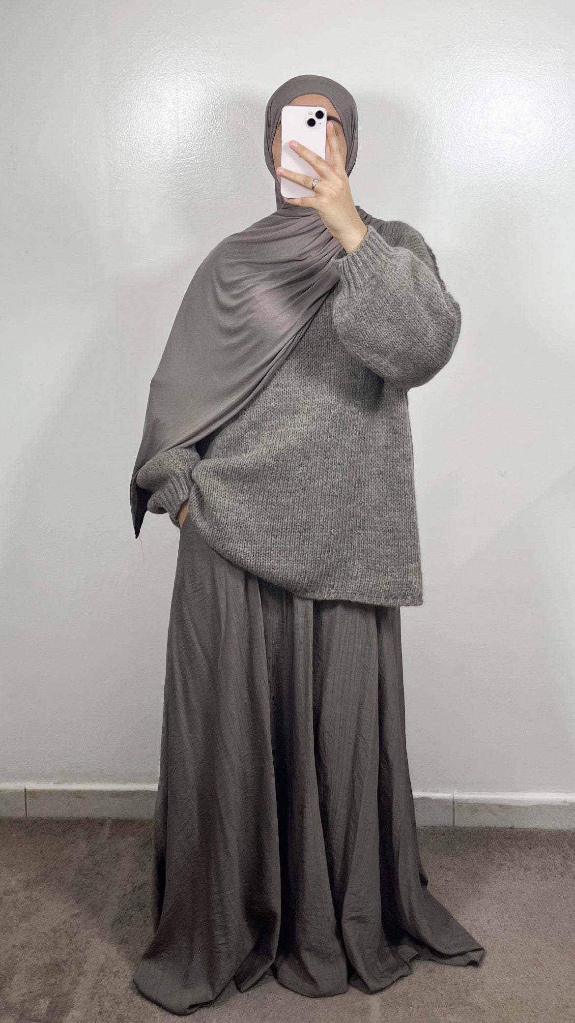 PULL EN LAINE TAUPE