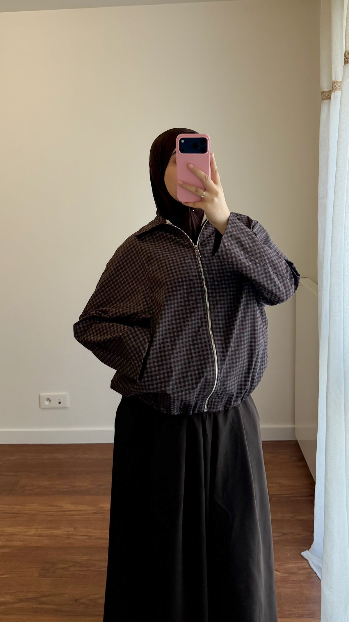 VESTE ZIPPÉE HAYA MARRON
